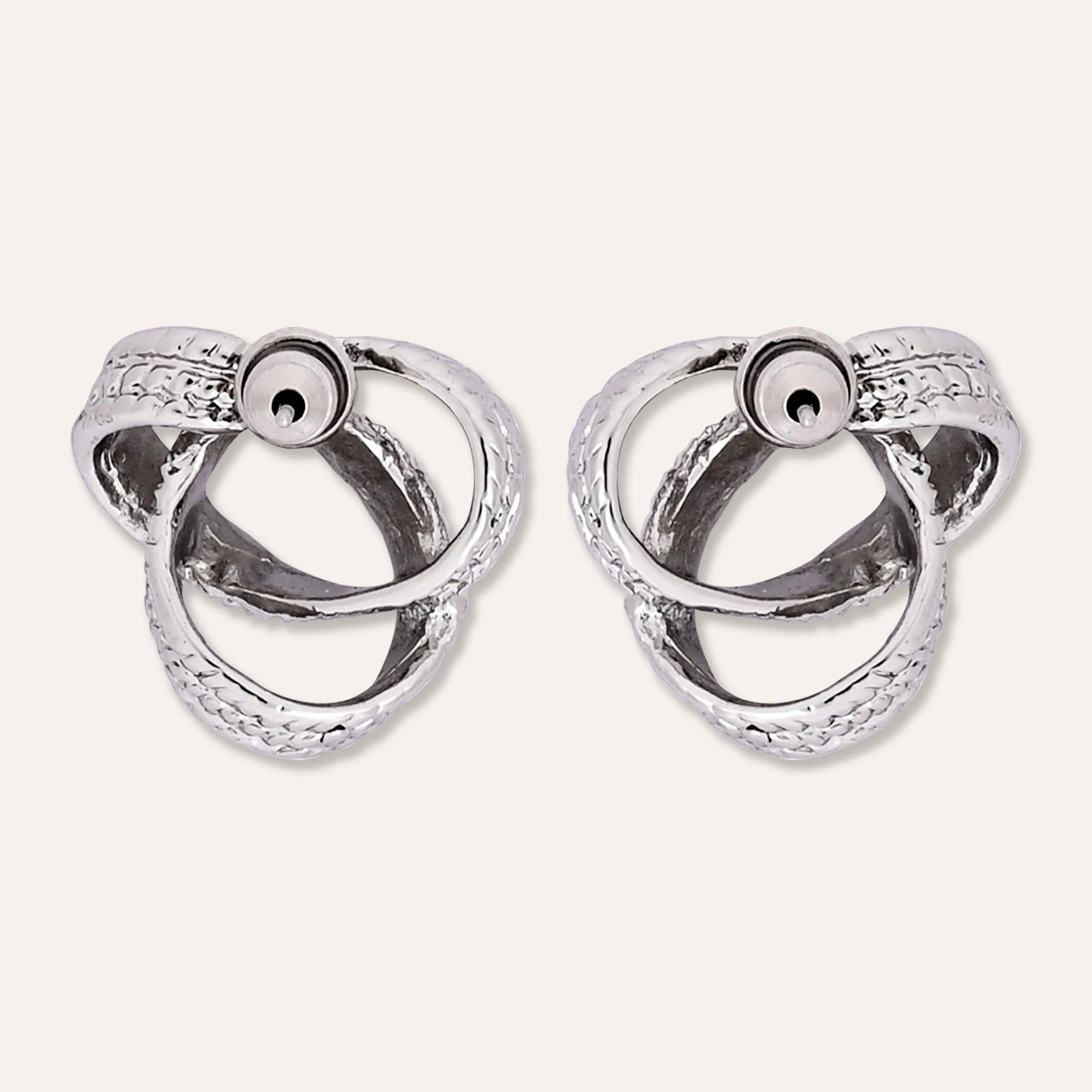 TFC Infinity Silver Plated Stud Earrings- Discover daily wear gold earrings including stud earrings, hoop earrings, and pearl earrings, perfect as earrings for women and earrings for girls.Find the cheapest fashion jewellery which is anti-tarnis​h only at The Fun company.