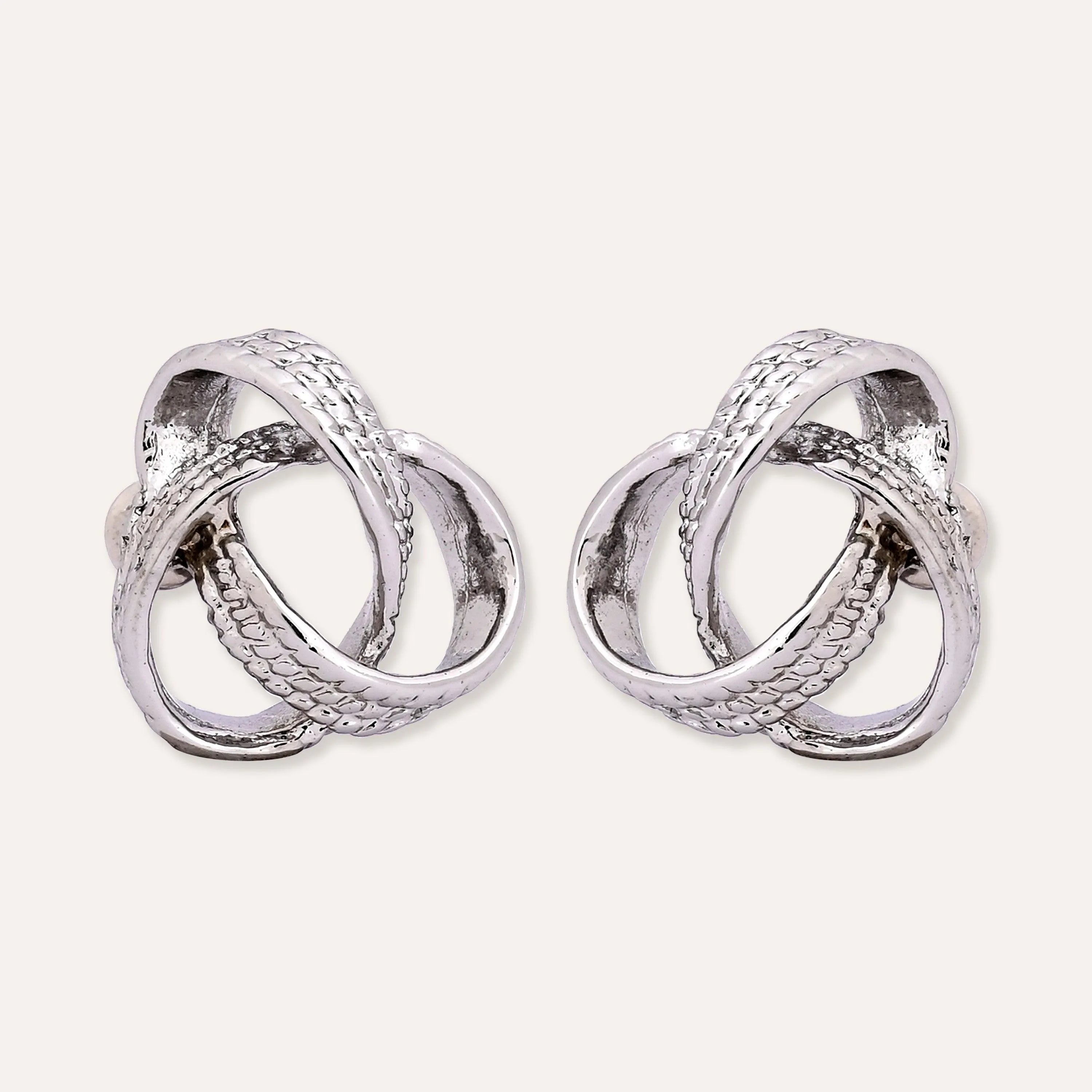 TFC Infinity Silver Plated Stud Earrings- Discover daily wear gold earrings including stud earrings, hoop earrings, and pearl earrings, perfect as earrings for women and earrings for girls.Find the cheapest fashion jewellery which is anti-tarnis​h only at The Fun company.TFC Infinity Silver Plated Stud Earrings