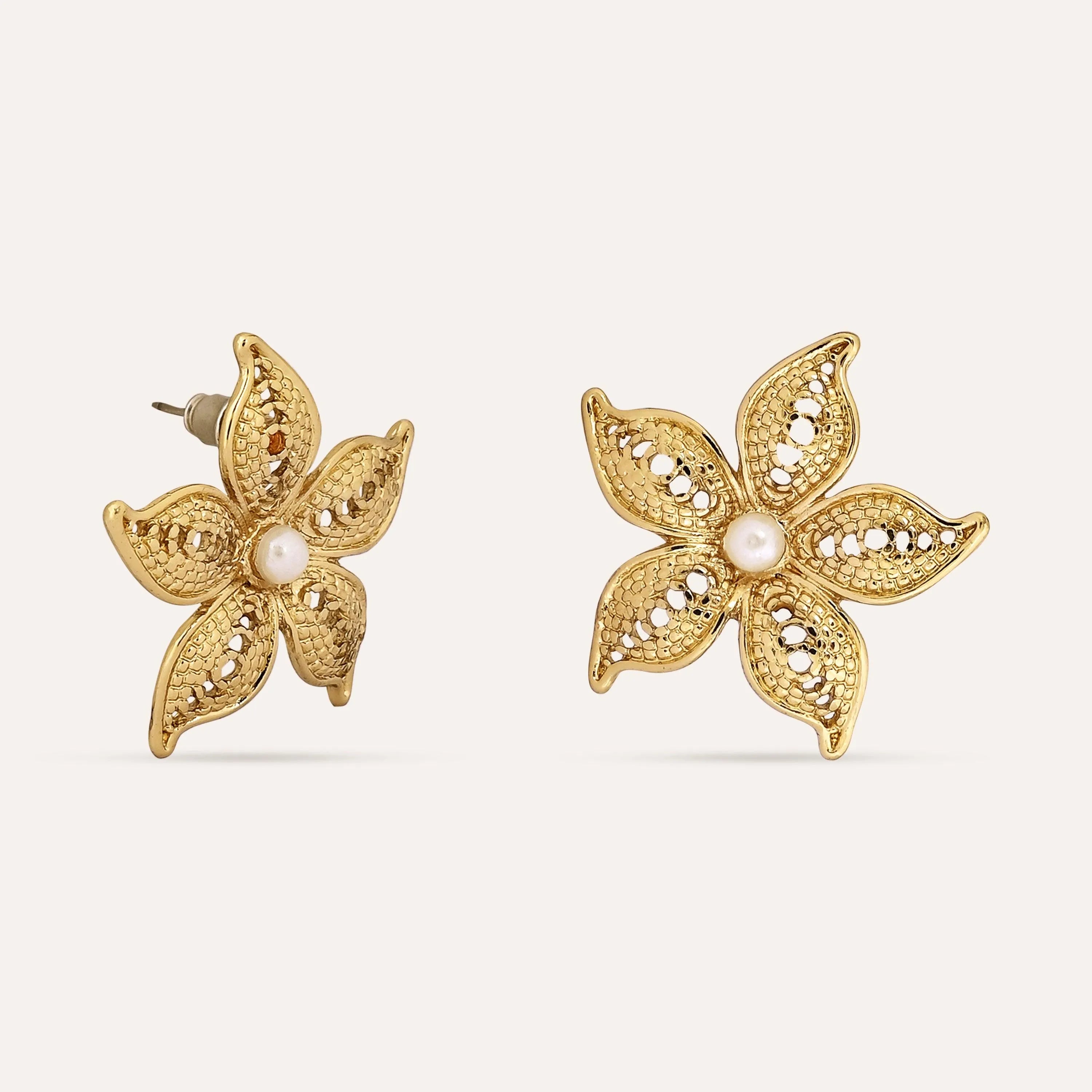 TFC Petal Pops Gold Plated Earrings-Discover daily wear gold earrings including stud earrings, hoop earrings, and pearl earrings, perfect as earrings for women and earrings for girls.Find the cheapest fashion jewellery which is anti-tarnis​h only at The Fun company.