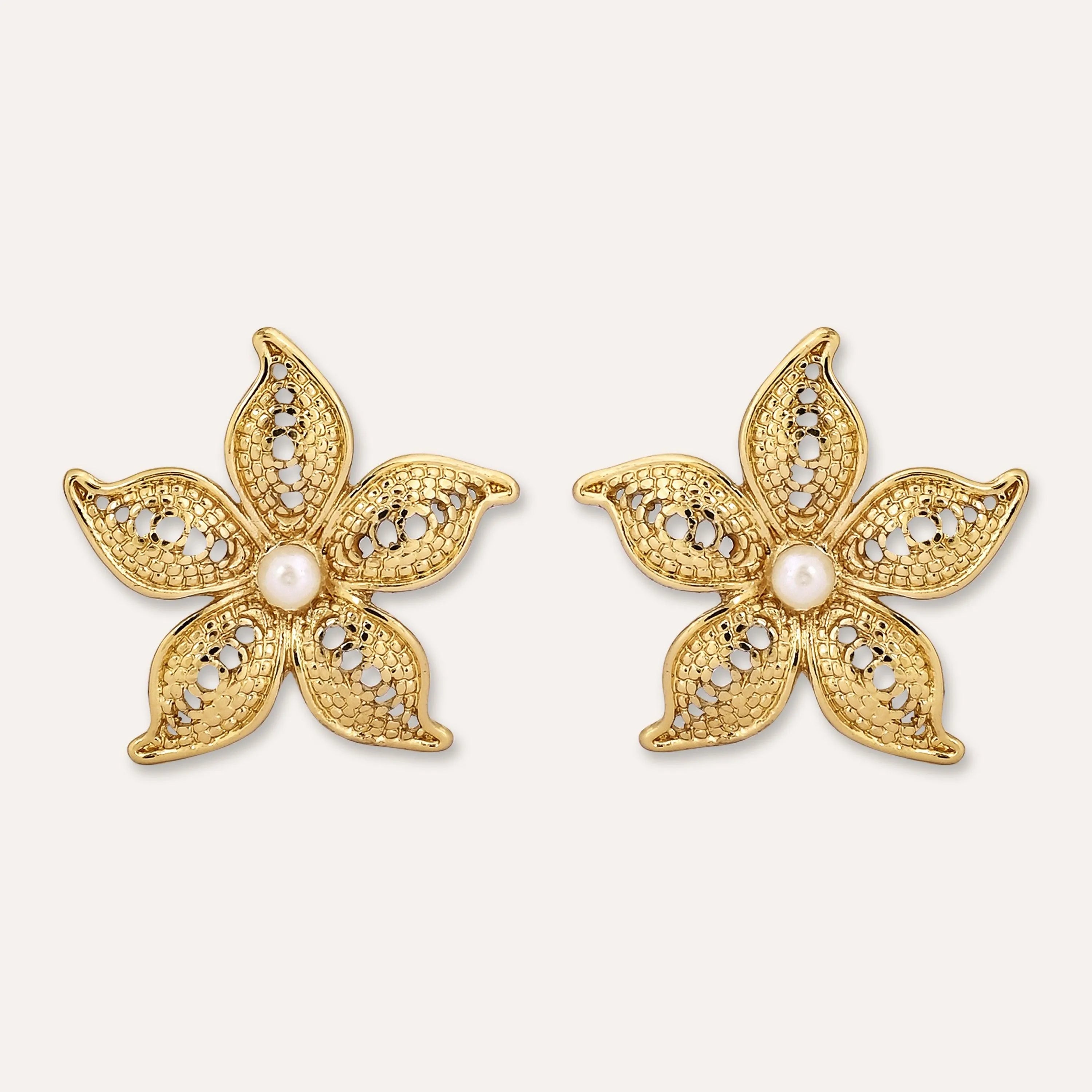 TFC Petal Pops Gold Plated Earrings-Discover daily wear gold earrings including stud earrings, hoop earrings, and pearl earrings, perfect as earrings for women and earrings for girls.Find the cheapest fashion jewellery which is anti-tarnis​h only at The Fun company.