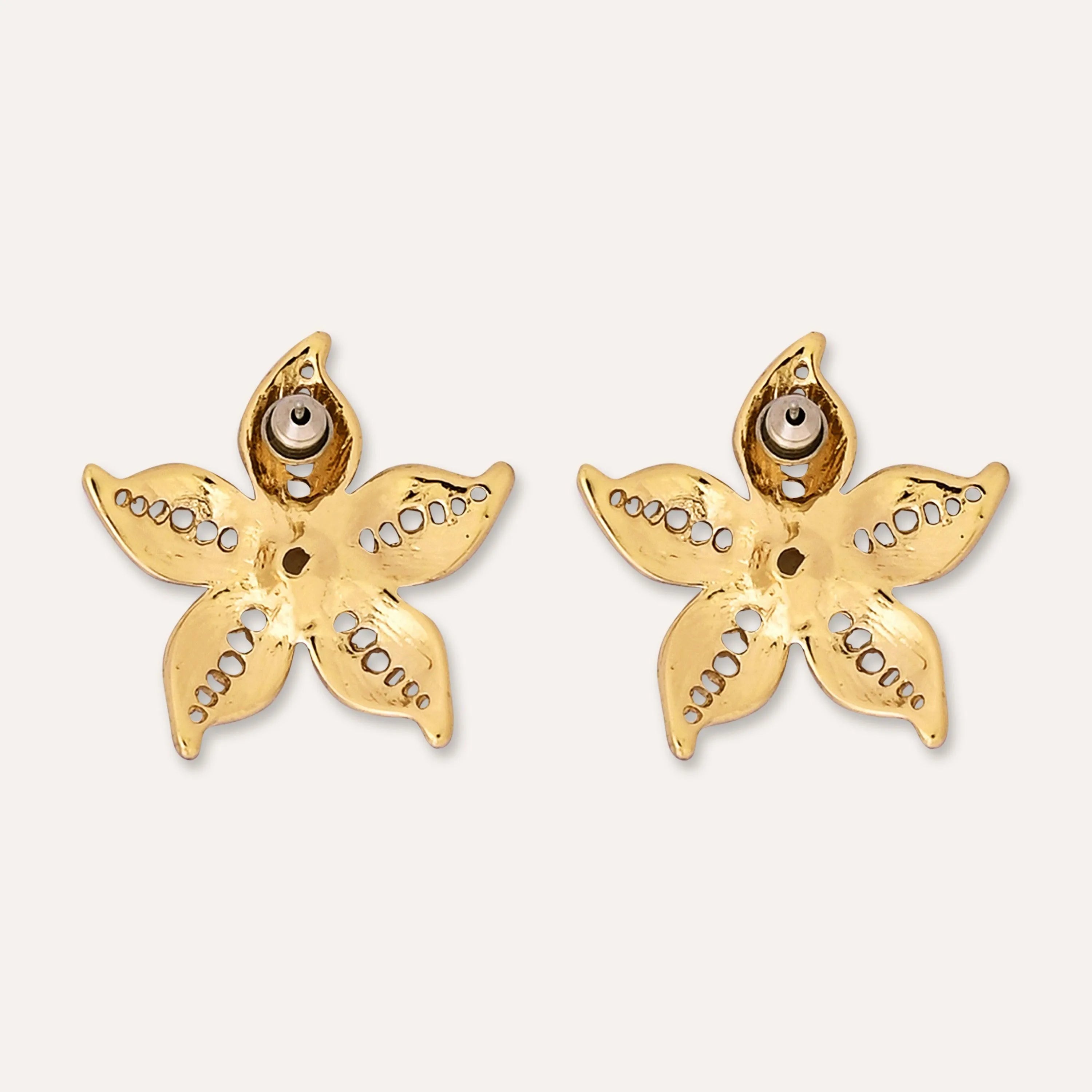 TFC Petal Pops Gold Plated Earrings-Discover daily wear gold earrings including stud earrings, hoop earrings, and pearl earrings, perfect as earrings for women and earrings for girls.Find the cheapest fashion jewellery which is anti-tarnis​h only at The Fun company.