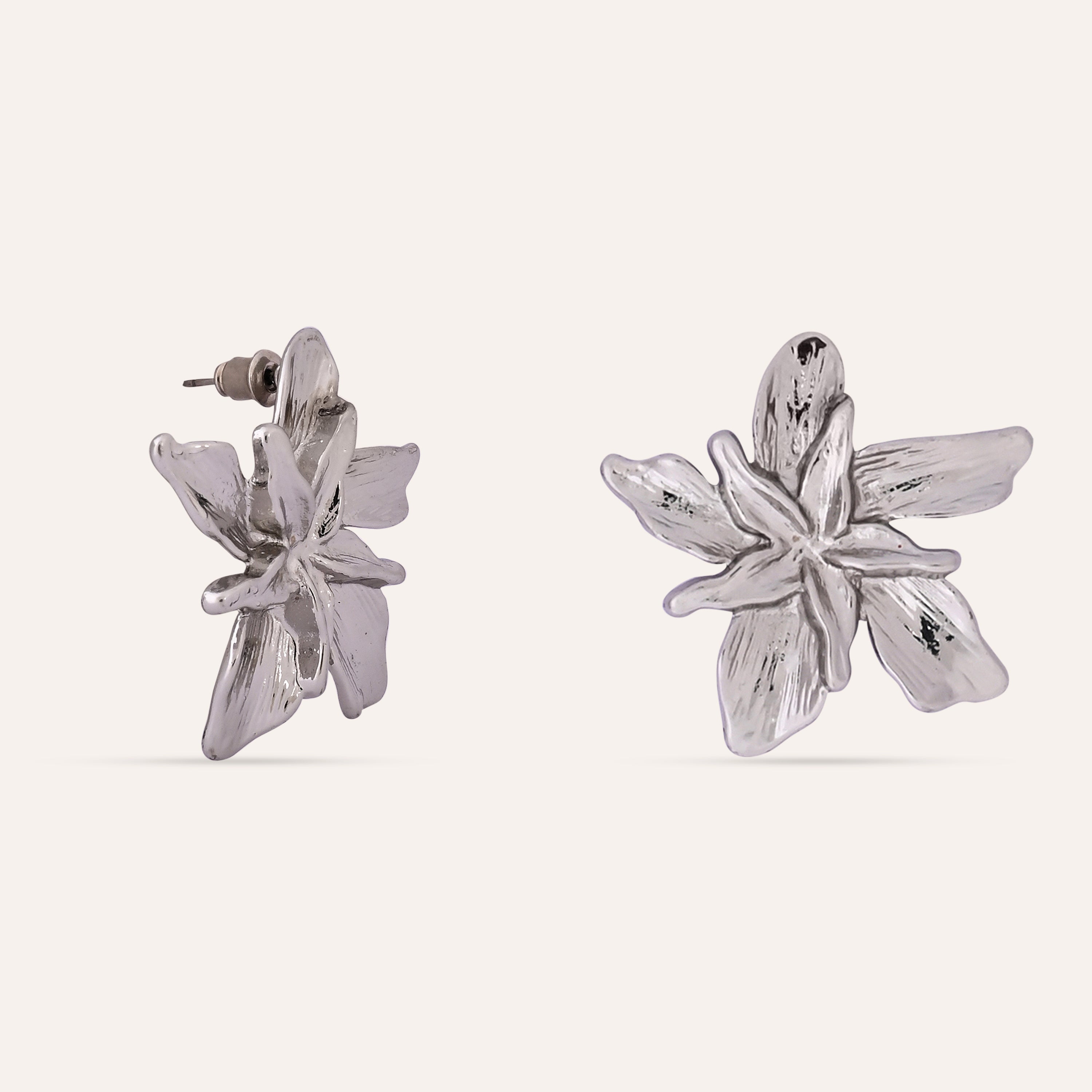 TFC Pretty Posy Silver Plated Stud Earrings-Discover daily wear gold earrings including stud earrings, hoop earrings, and pearl earrings, perfect as earrings for women and earrings for girls.Find the cheapest fashion jewellery which is anti-tarnis​h only at The Fun company