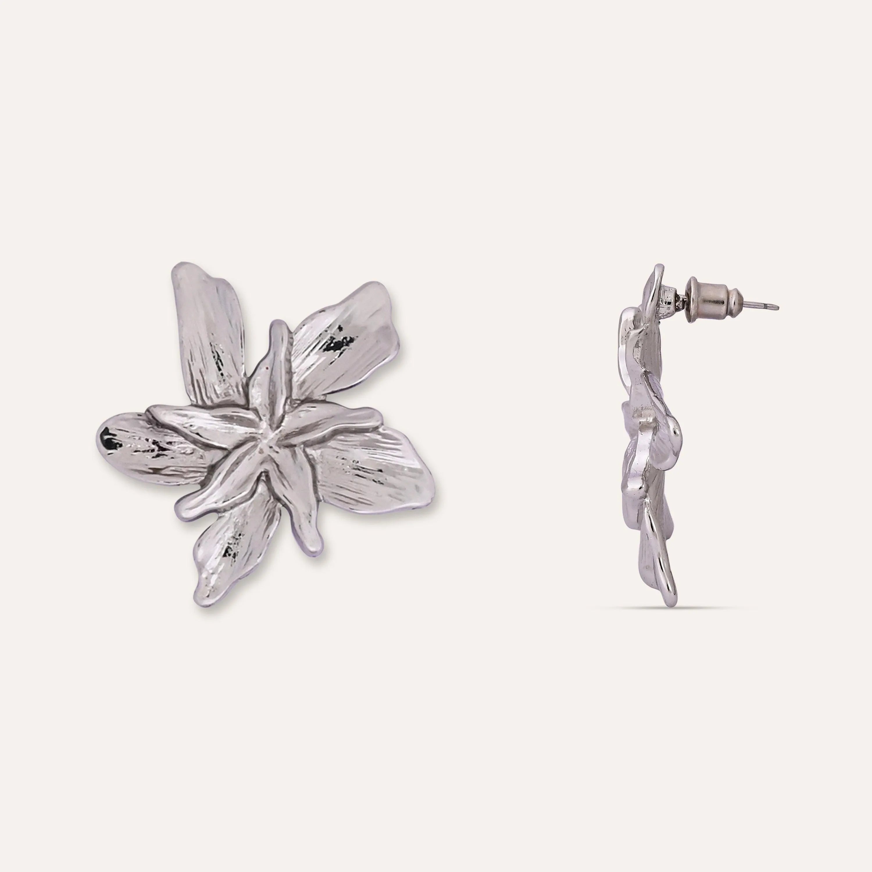 TFC Pretty Posy Silver Plated Stud Earrings-Discover daily wear gold earrings including stud earrings, hoop earrings, and pearl earrings, perfect as earrings for women and earrings for girls.Find the cheapest fashion jewellery which is anti-tarnis​h only at The Fun company