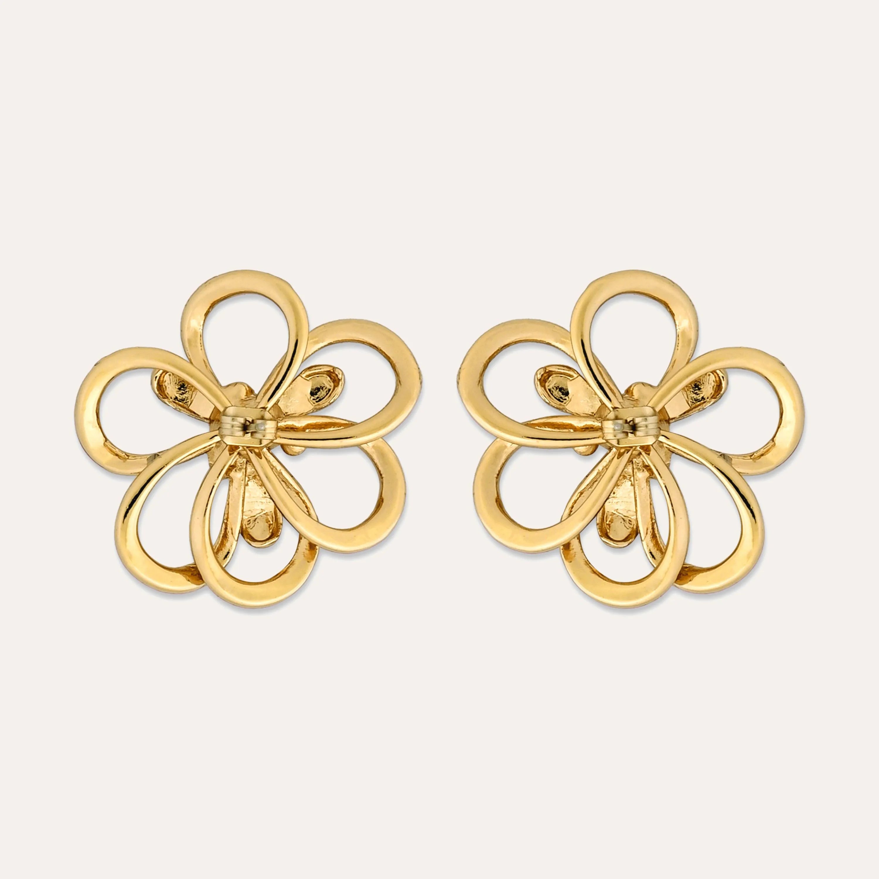 TFC Flower Power Gold Plated Earrings-Discover daily wear gold earrings including stud earrings, hoop earrings, and pearl earrings, perfect as earrings for women and earrings for girls.Find the cheapest fashion jewellery which is anti-tarnis​h only at The Fun company