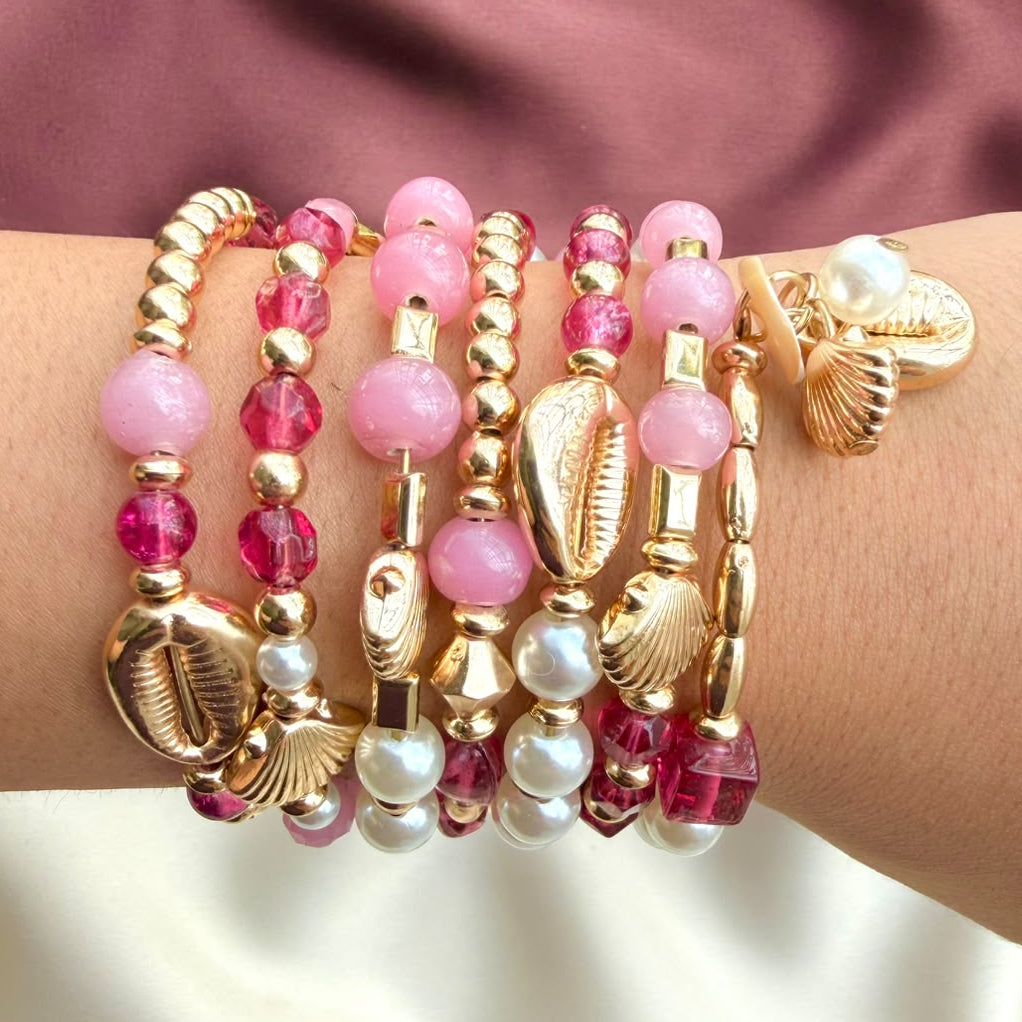 TFC Spiral Flamingo Gold Plated Bracelet