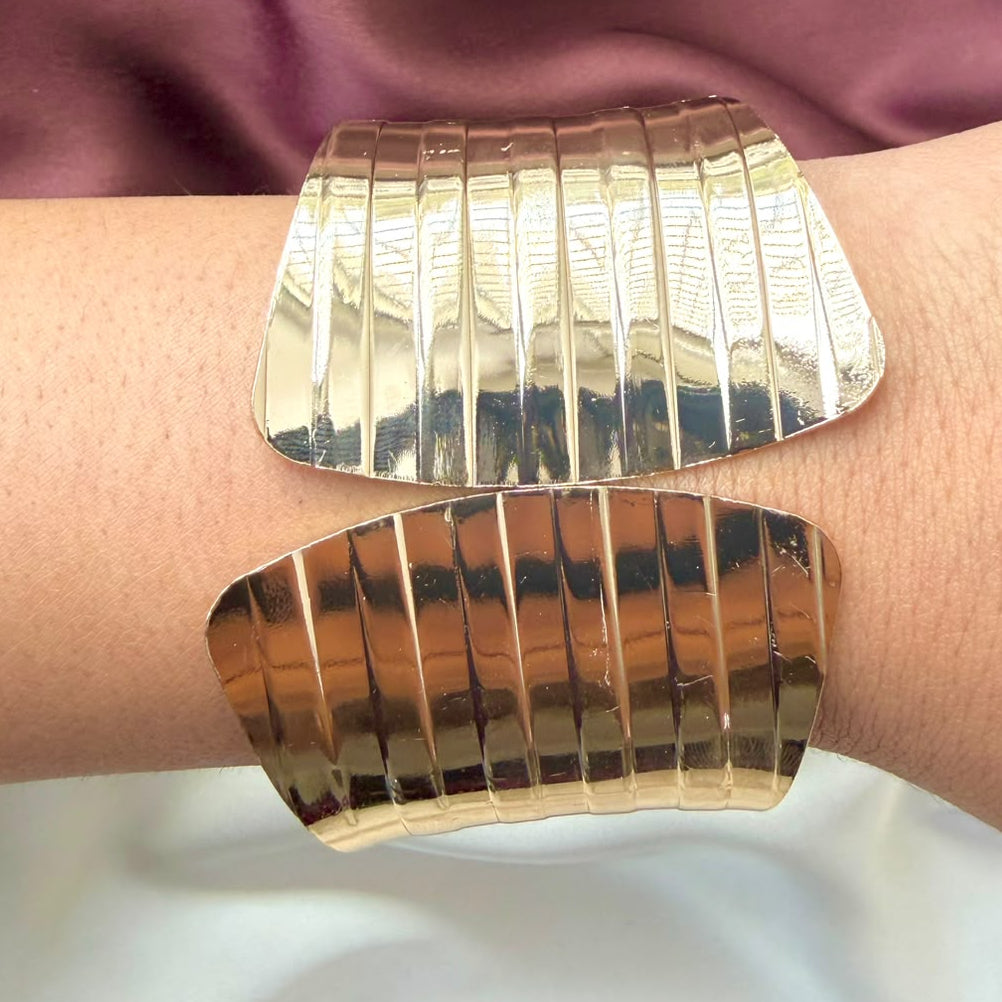 TFC Size 2.8 Straight Line Gold Plated Bracelet