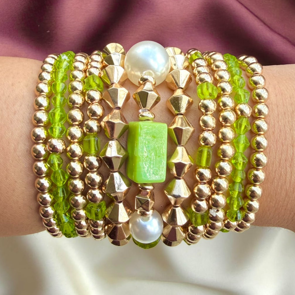 TFC Stretchable Novice Gold Plated Bracelet (set of 11)
