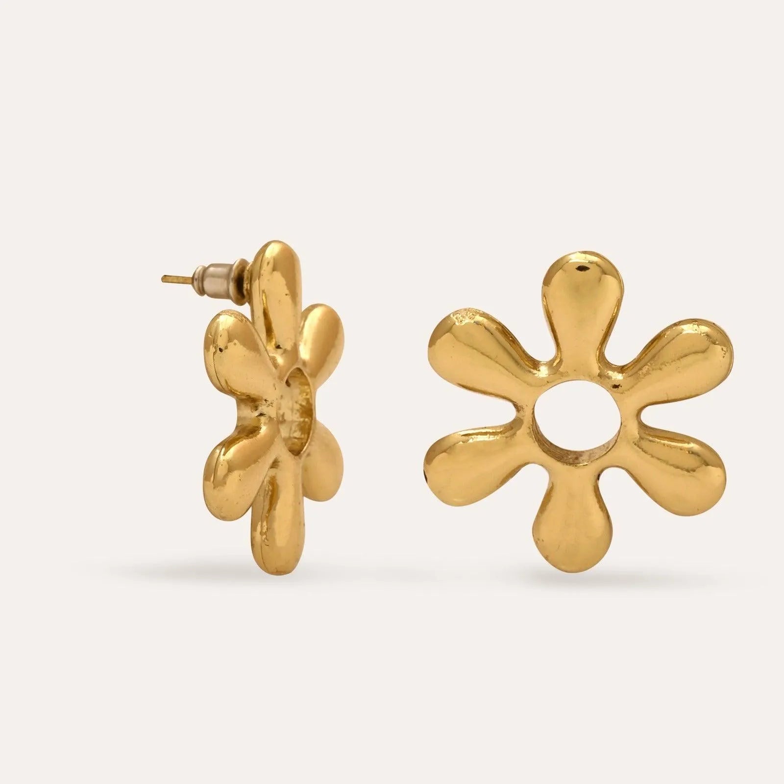 TFC Flower Petal Gold Plated Earrings-Discover daily wear gold earrings including stud earrings, hoop earrings, and pearl earrings, perfect as earrings for women and earrings for girls.Find the cheapest fashion jewellery which is anti-tarnish only at The Fun company