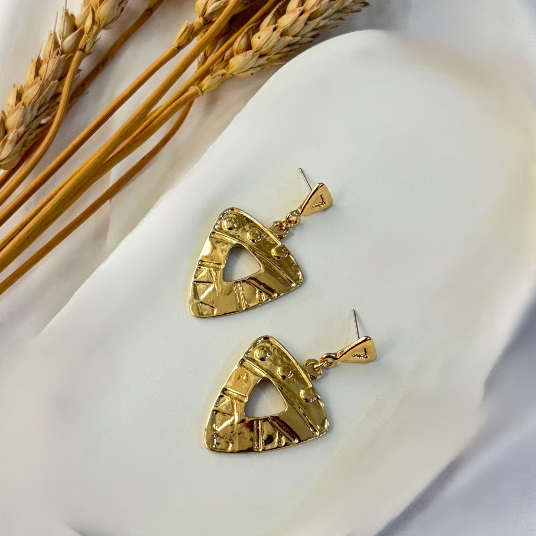 TFC Golden Triad Dangler Earrings