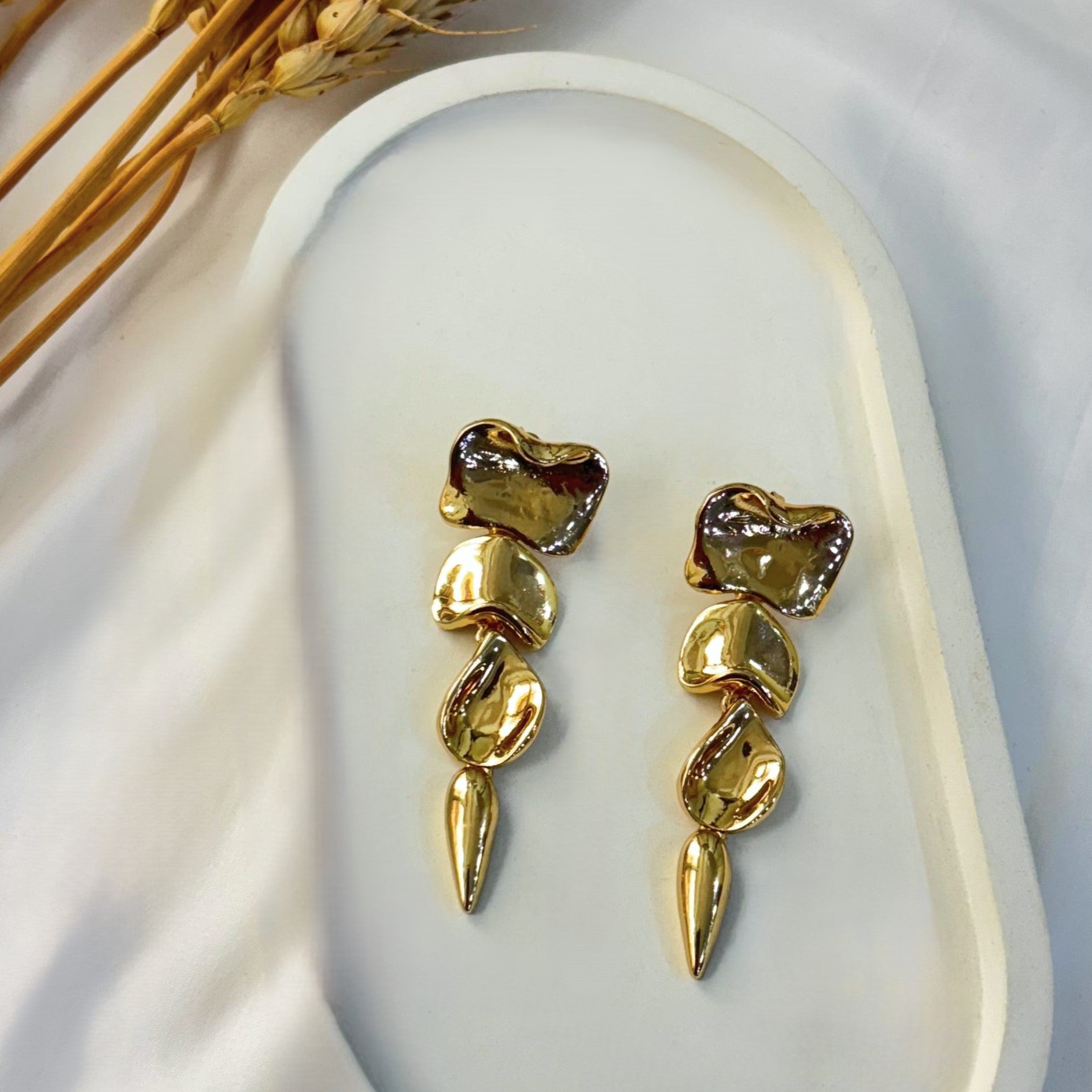 TFC Golden Dreamfall Dangler Earrings