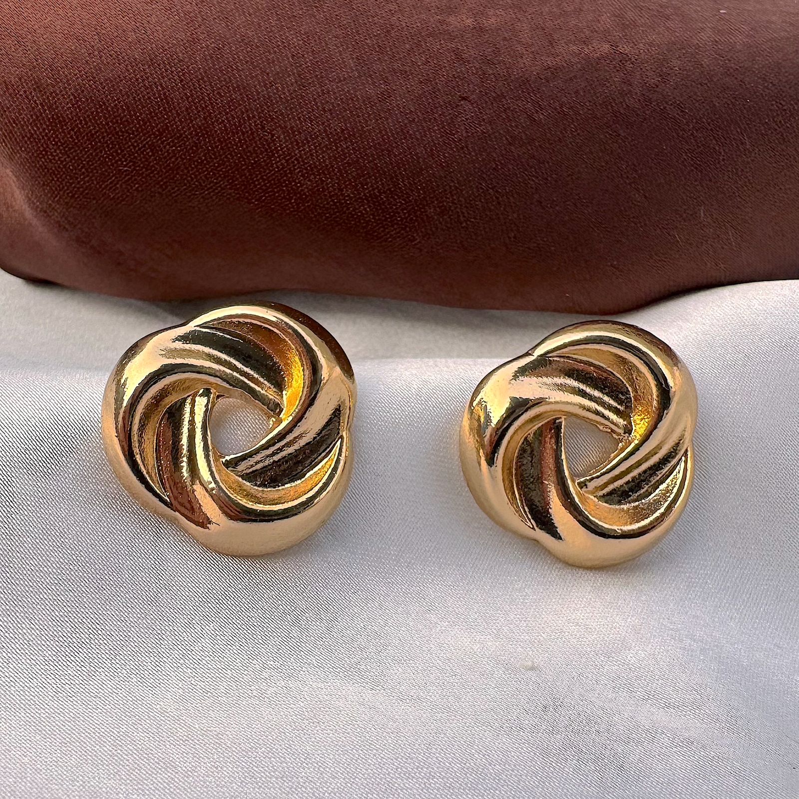 TFC Fine Shine Gold Plated Stud Earrings