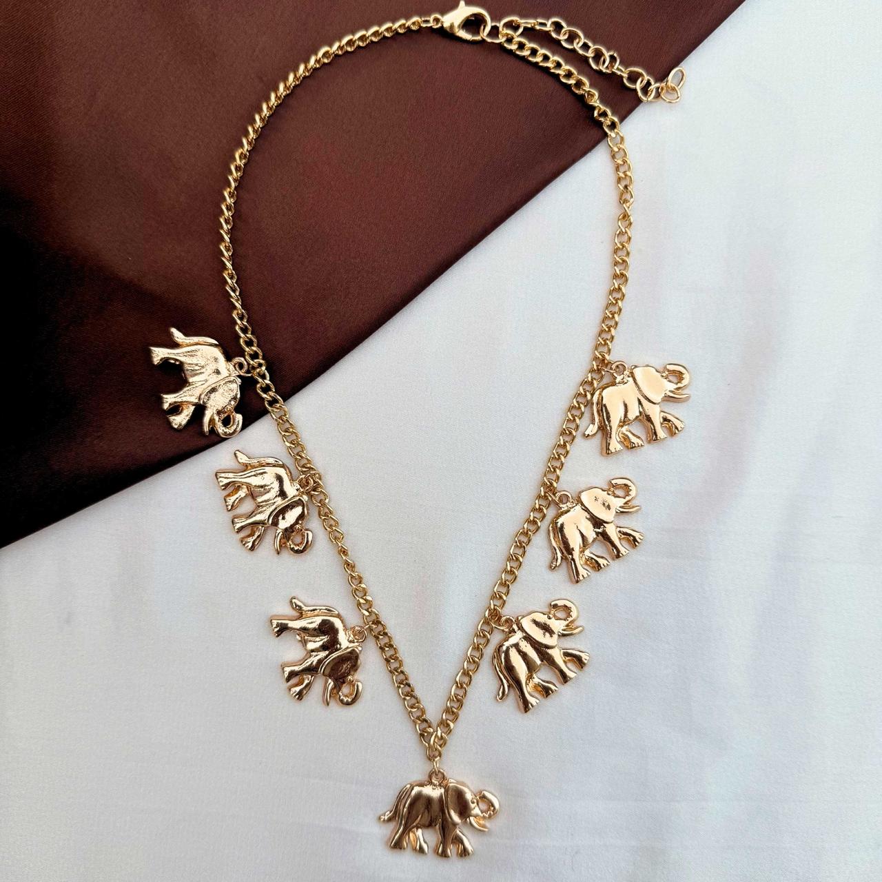 TFC Multi Elecharm Gold Plated Necklace