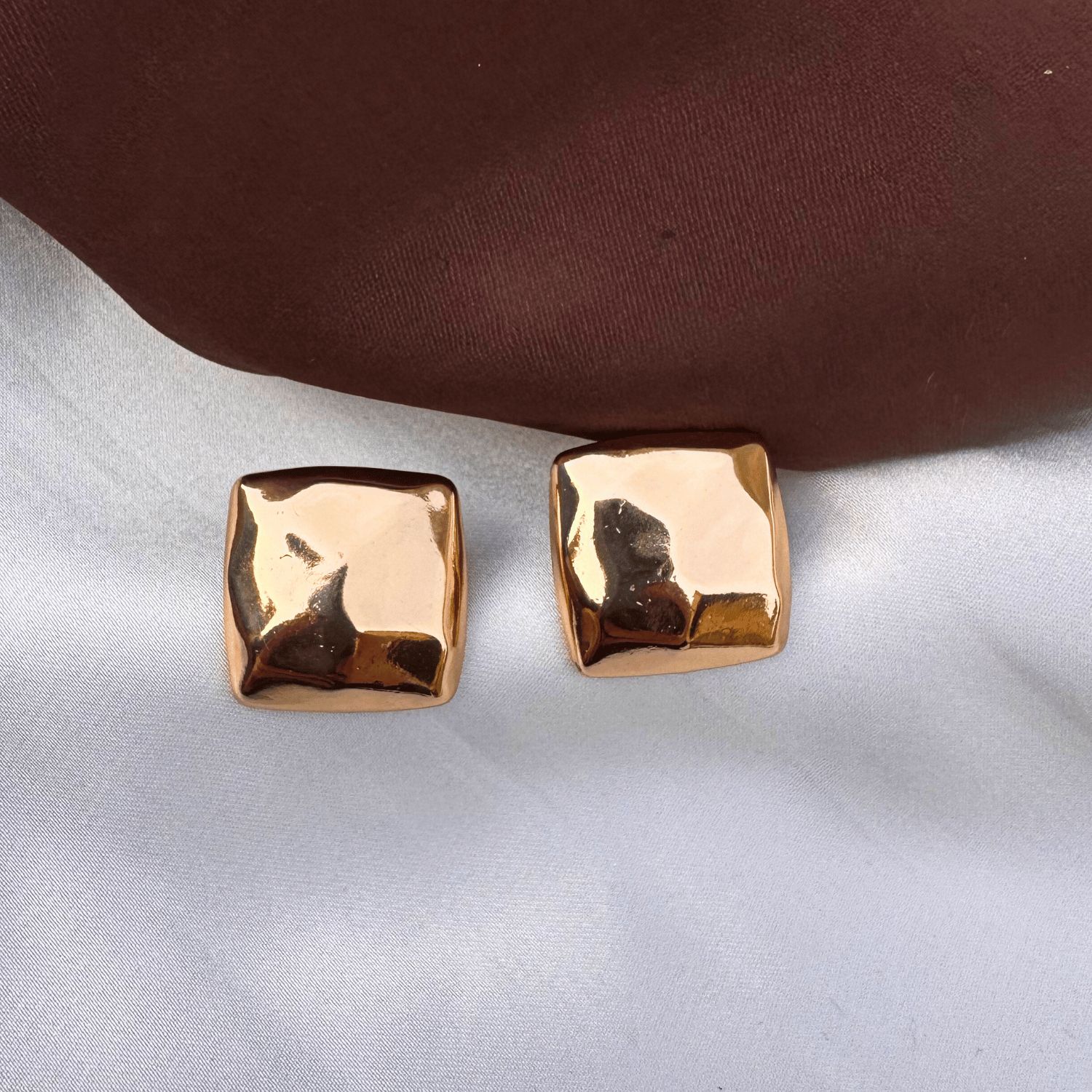 TFC Squarelite Gold Plated Stud Earrings