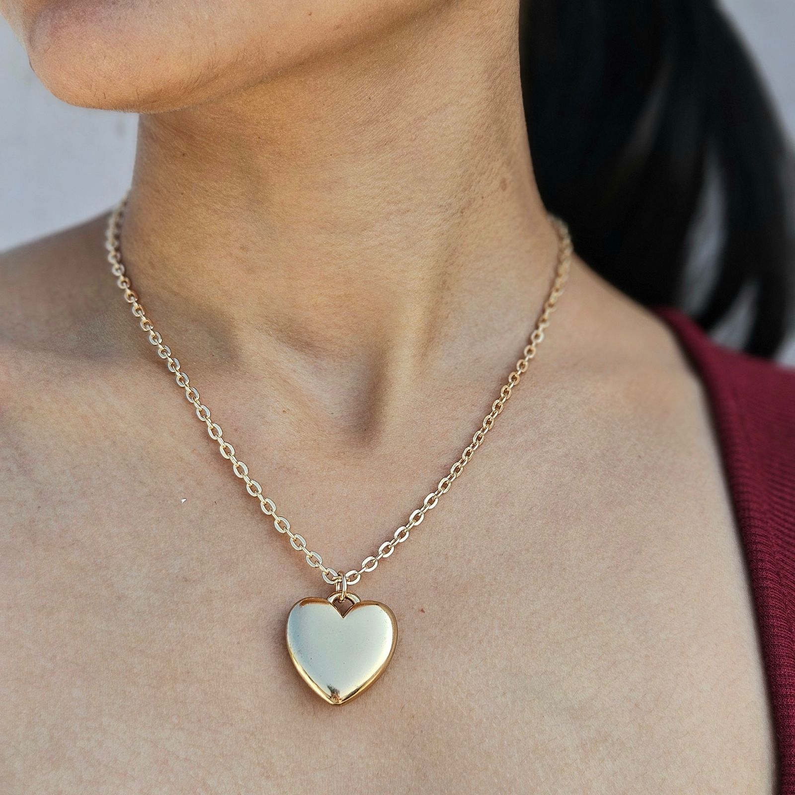 TFC Small Heart Gold Plated Pendant Necklace