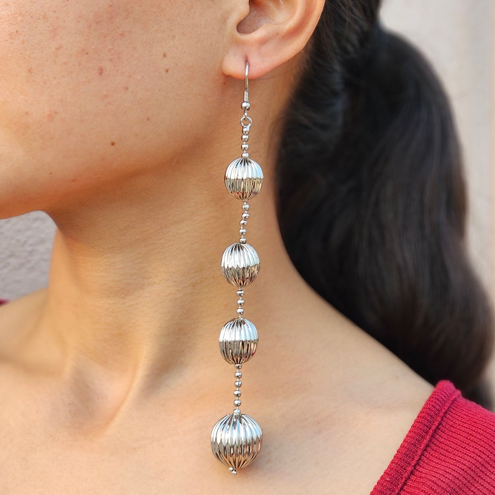 TFC Vortex Radiance Silver Plated Dangler Earrings