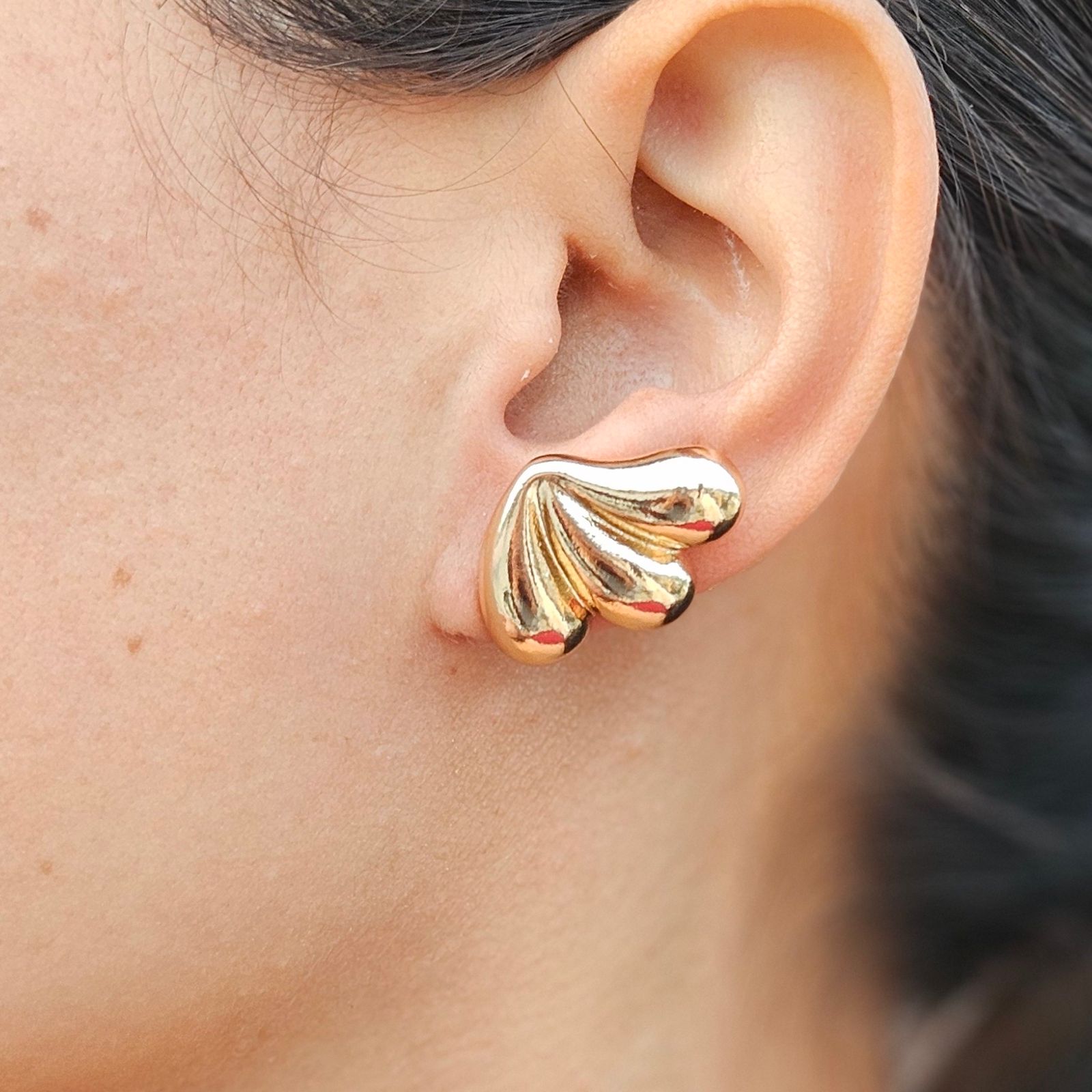 TFC Devine Wings Gold Plated Stud Earrings