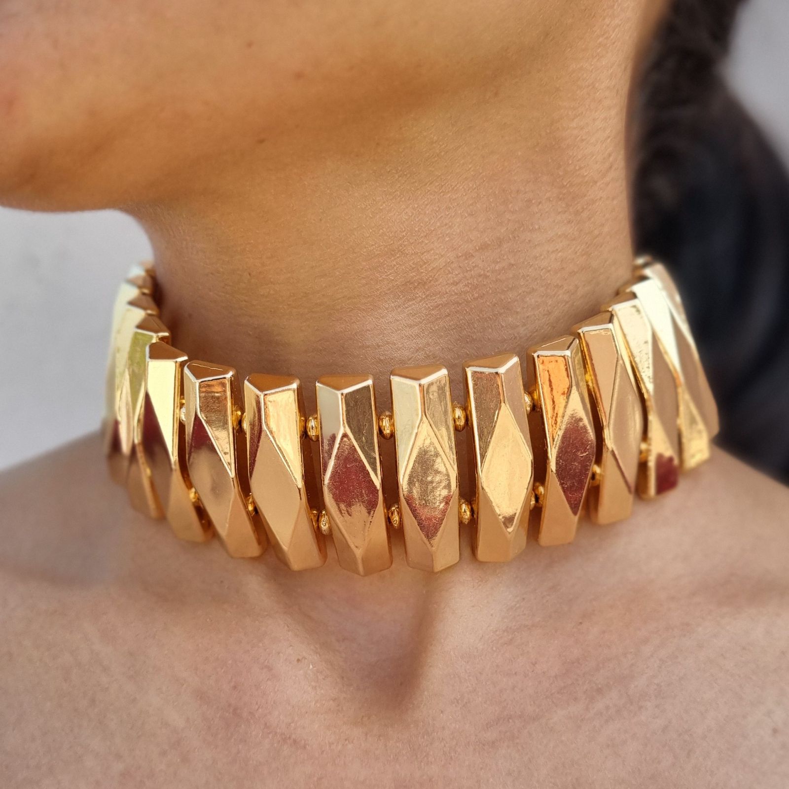 TFC Fortress Gold Plated Choker Necklace