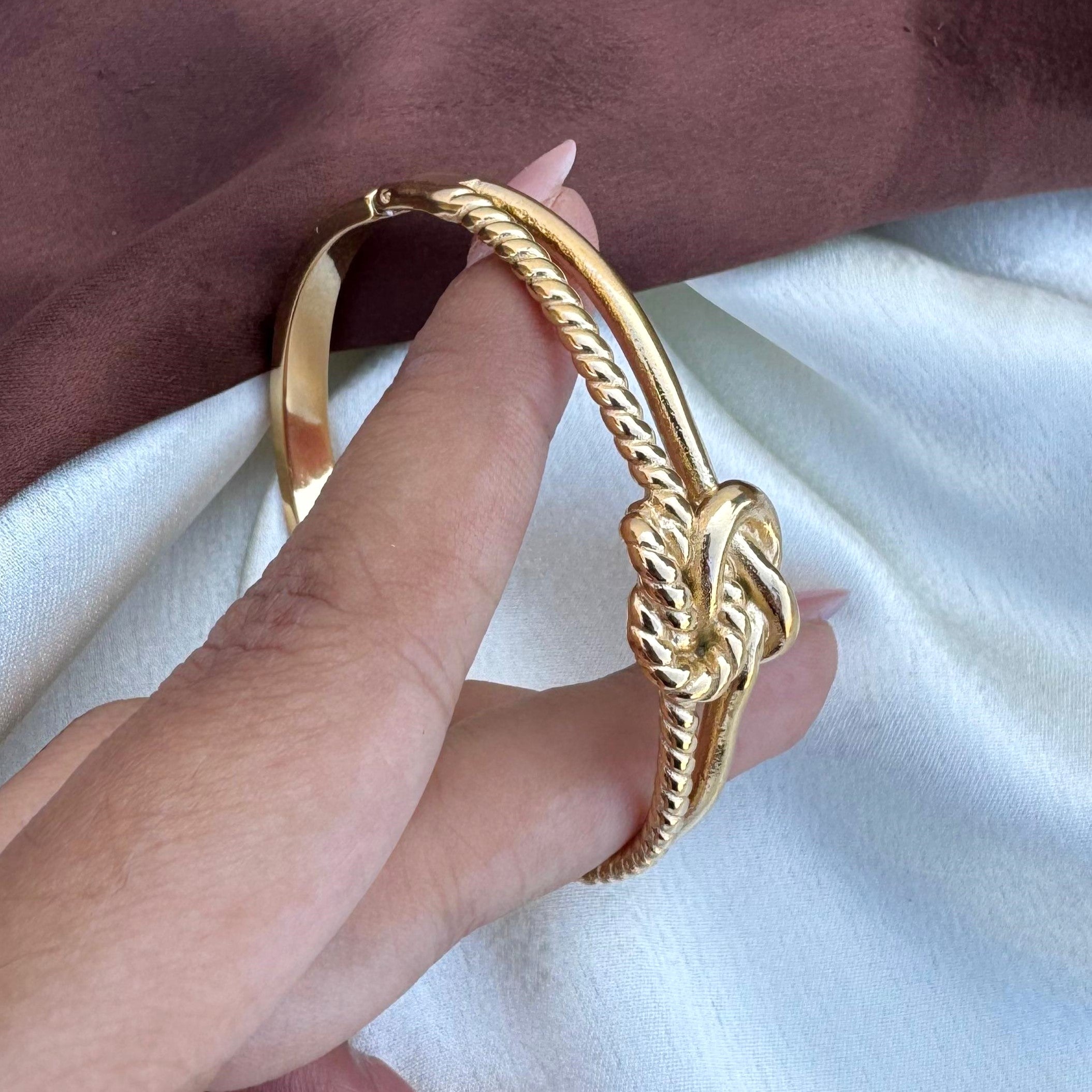 TFC Knot Gold Plated Bracelet Bangle