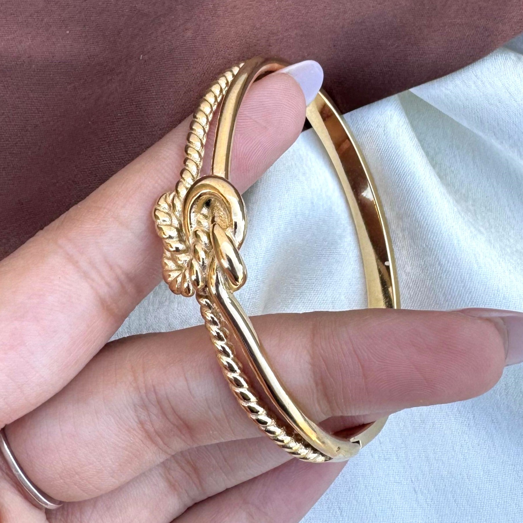 TFC Knot Gold Plated Bracelet Bangle