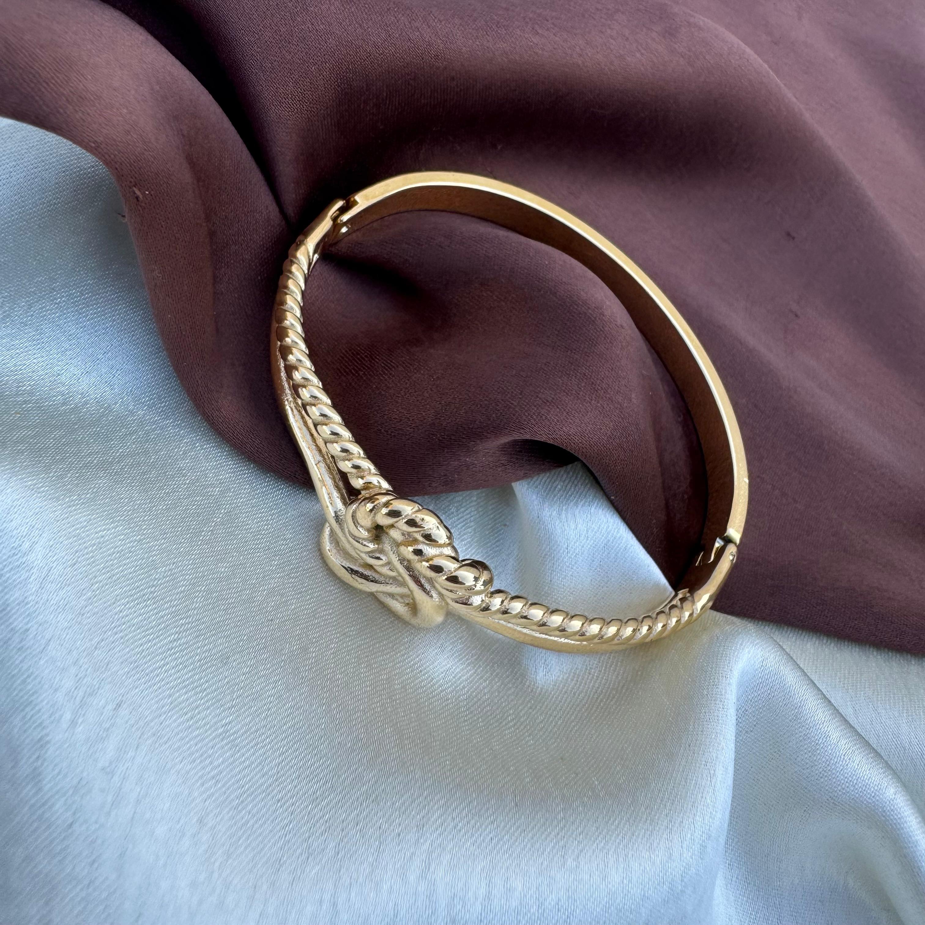 TFC Knot Gold Plated Bracelet Bangle