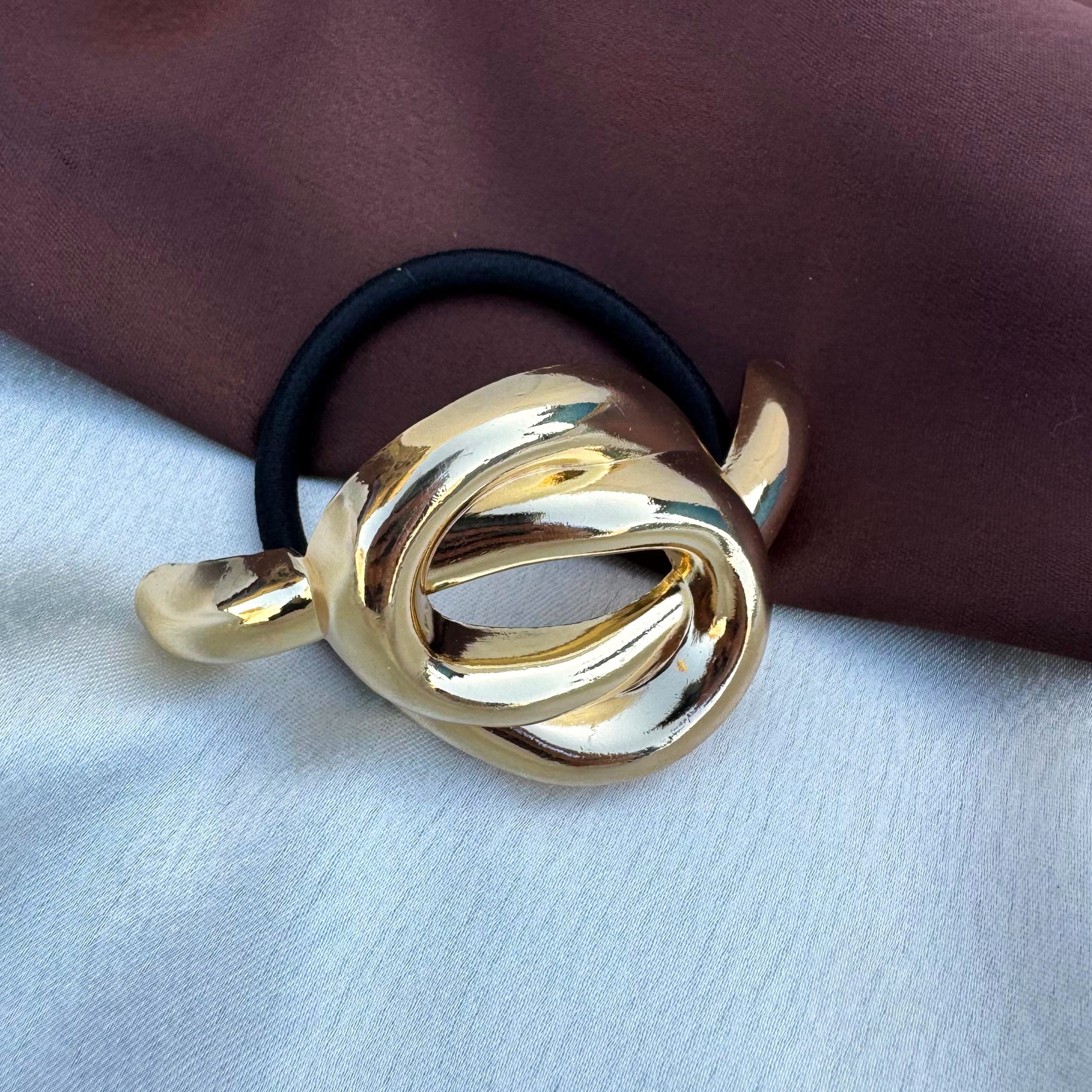 TFC Style Snap Gold Plated Hair Tie