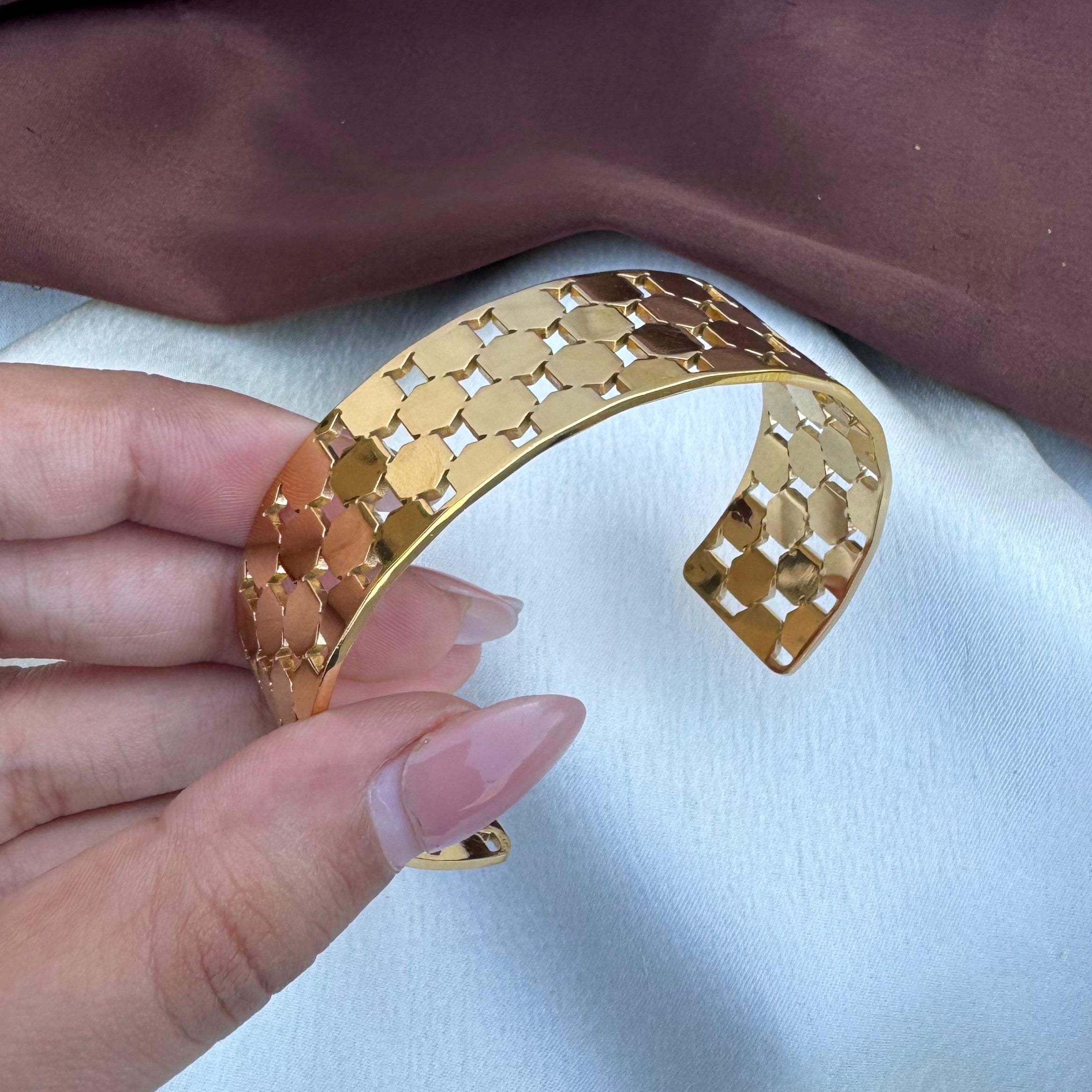 TFC Illusion Gold Plated Cuff Bracelet