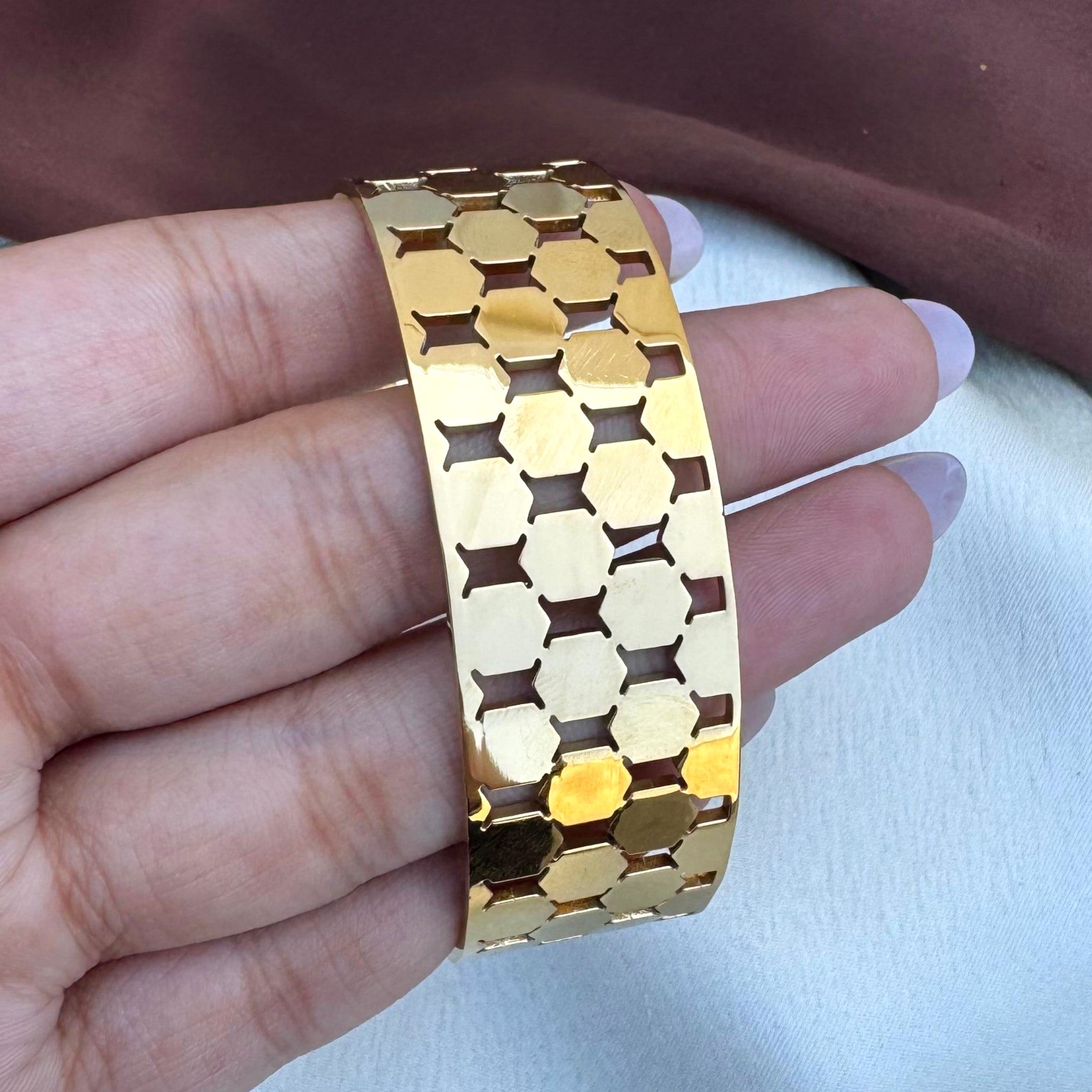 TFC Illusion Gold Plated Cuff Bracelet