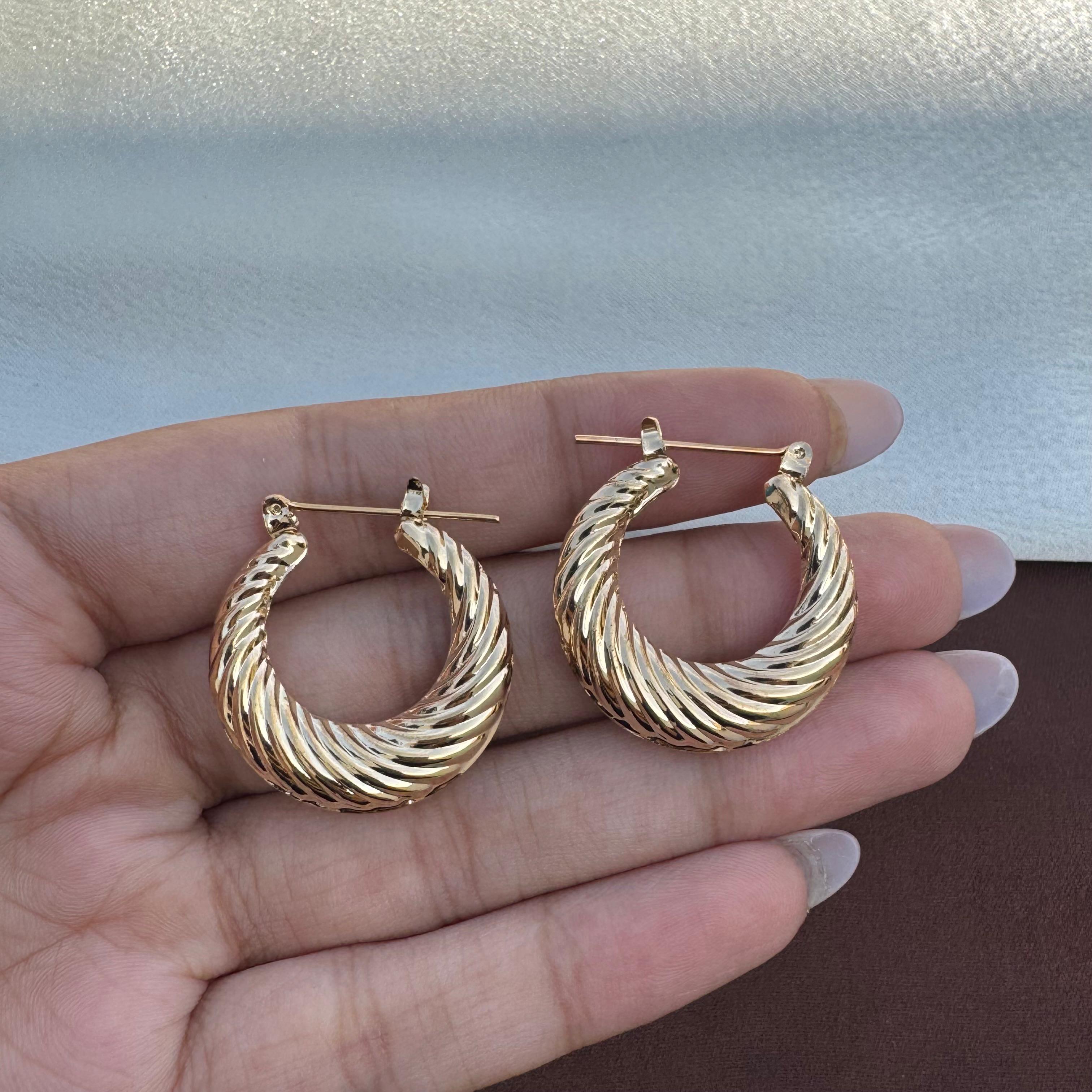 TFC Party Pulse Gold Plated Hoop Earrings