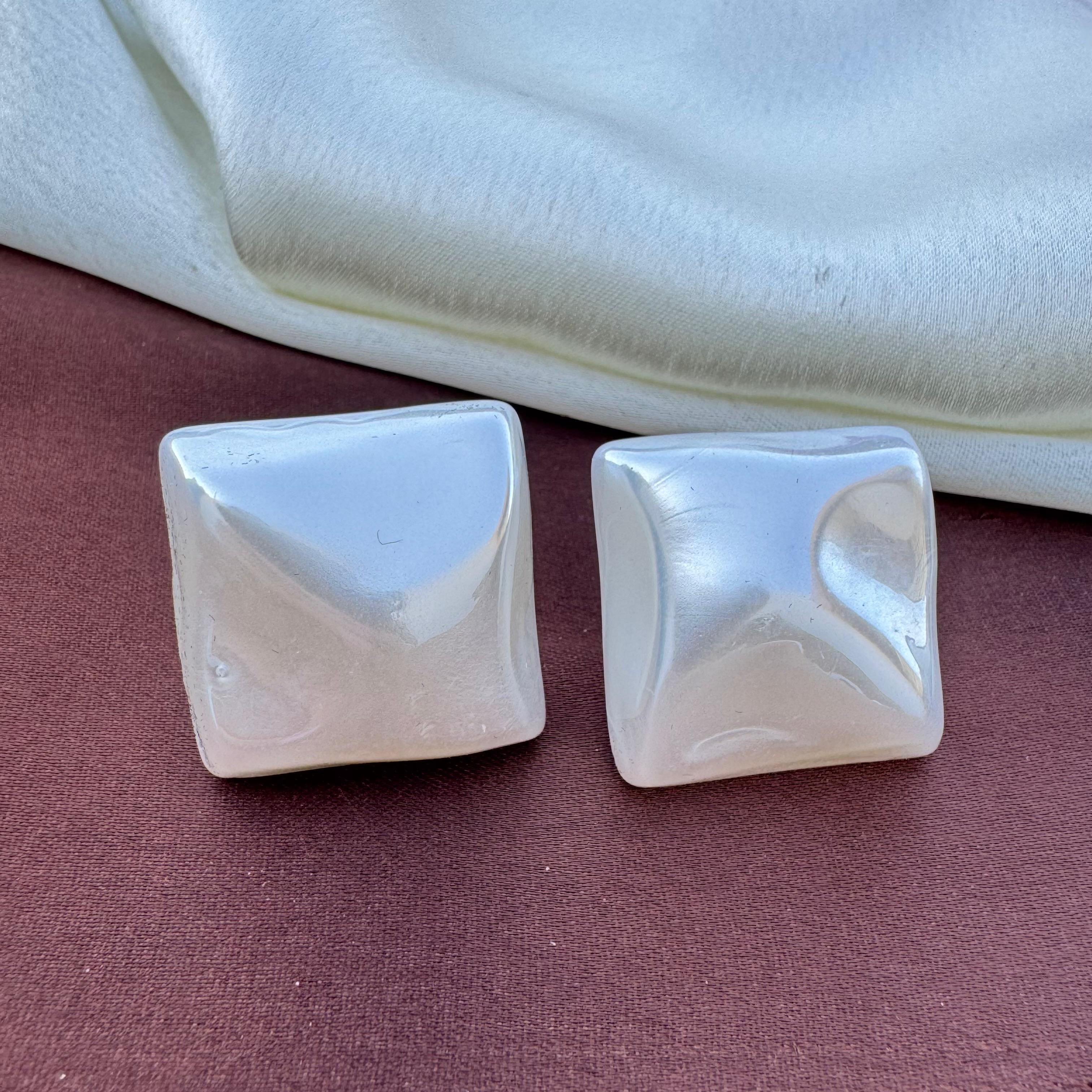 TFC Square Pearl Stud Earrings
