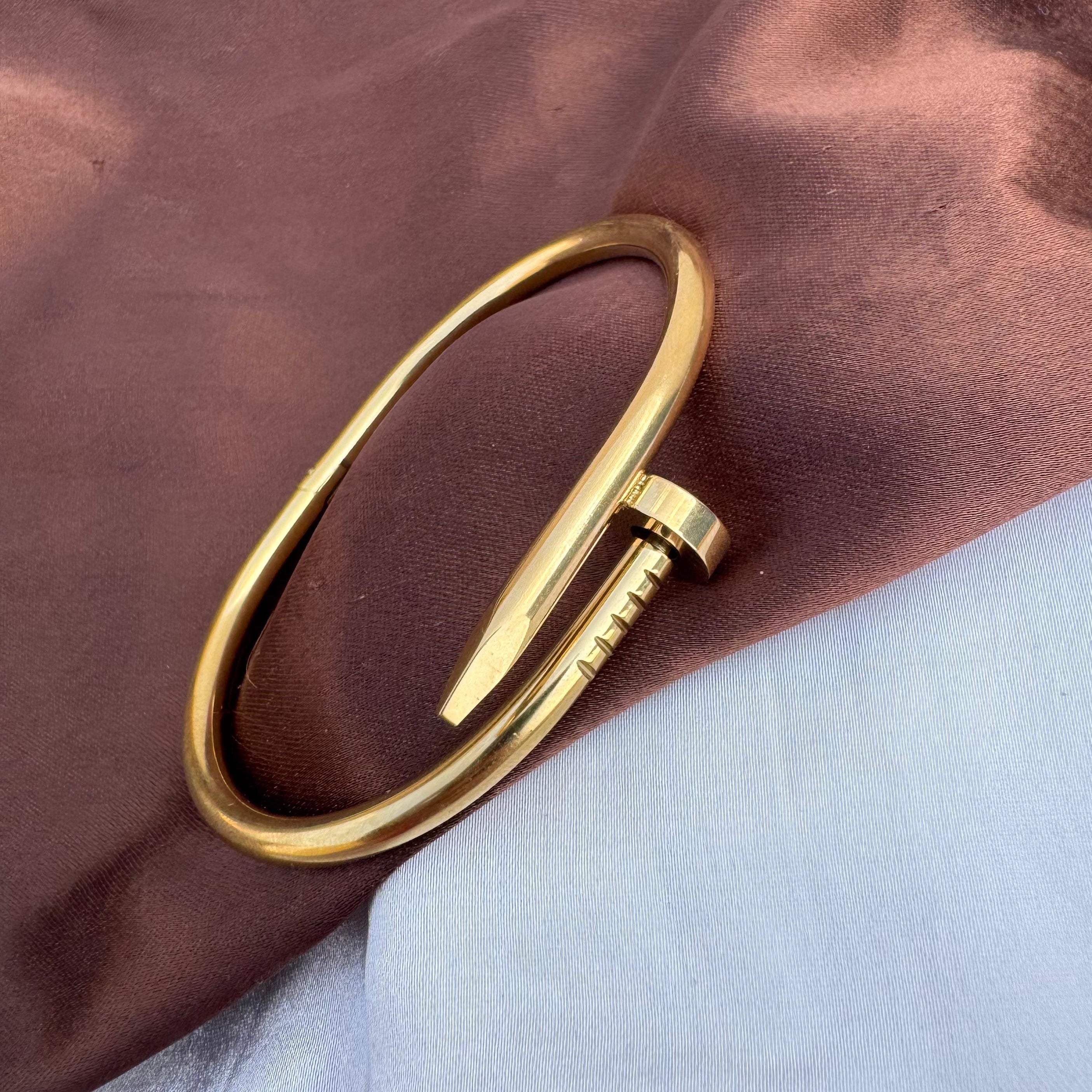TFC Size 2.2 Royal Lock Gold Plated Bangle Bracelet