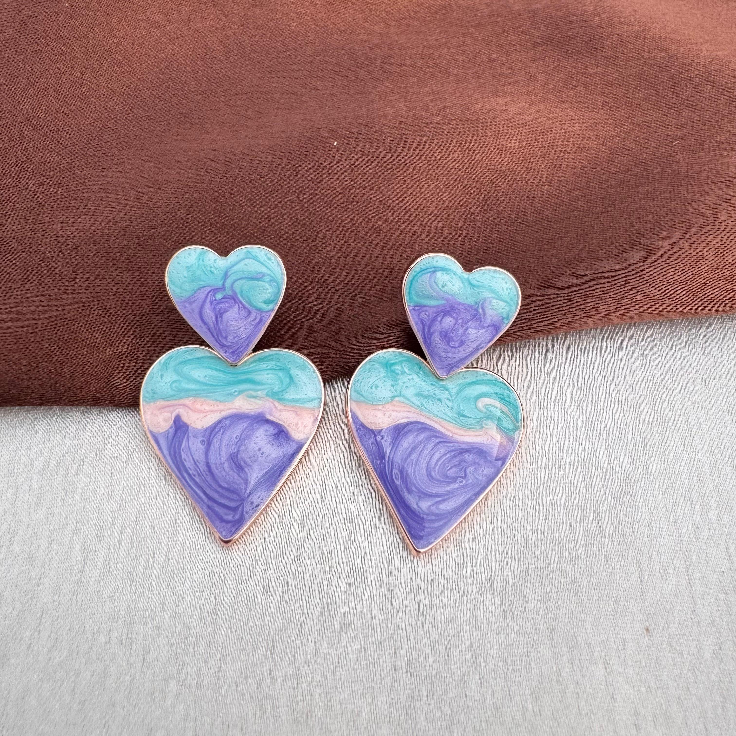 TFC Candy Crush Rose Gold Plated Dangler Earrings