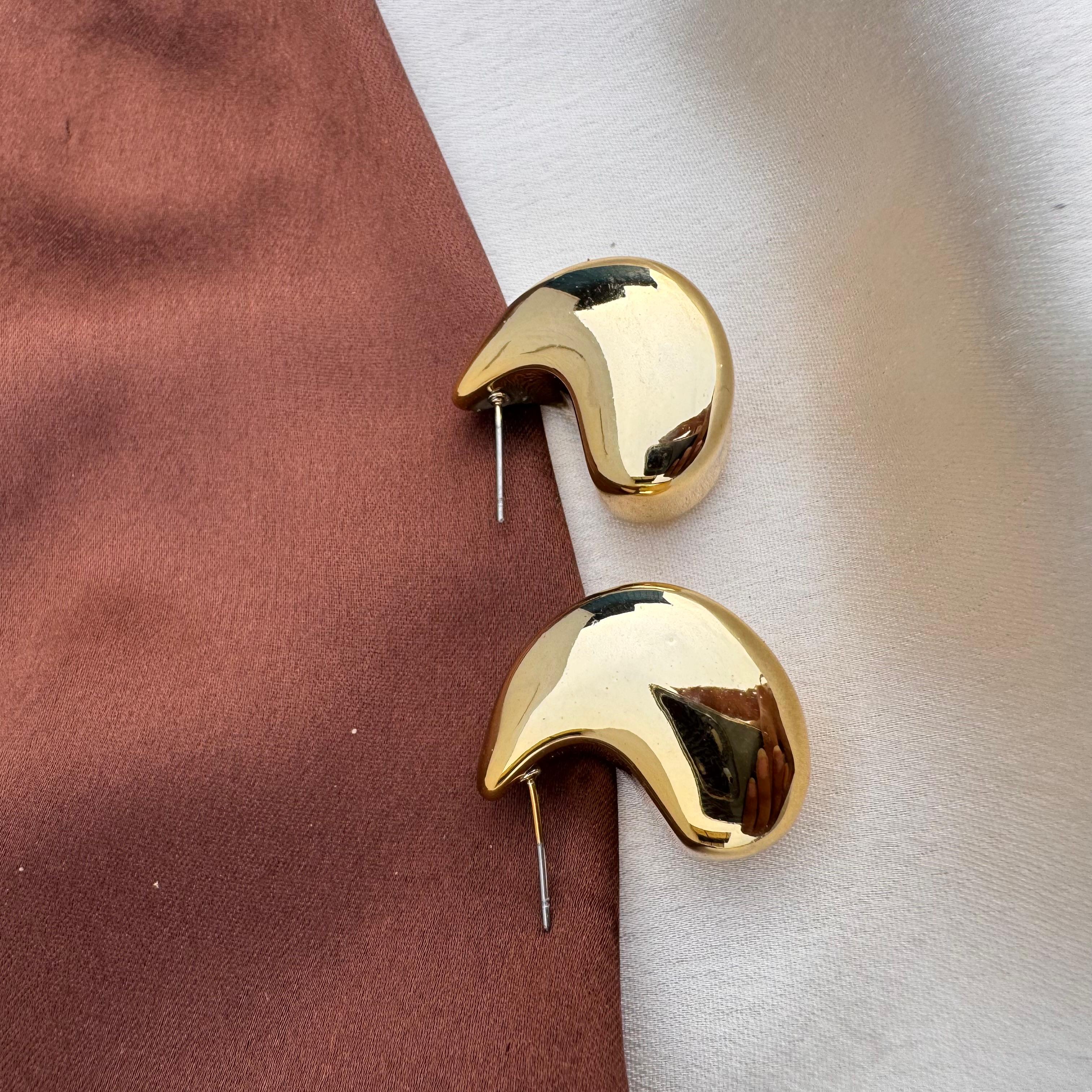 TFC Etheral Gold Plated Stud Earrings