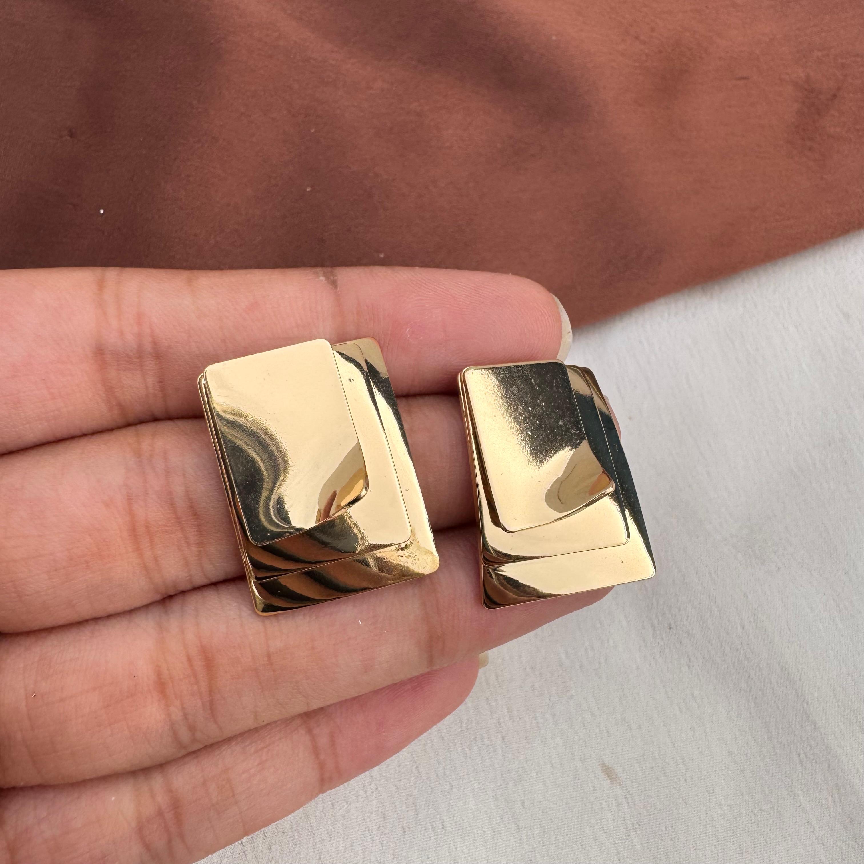 TFC Glow & Flow Gold Plated Stud Earrings