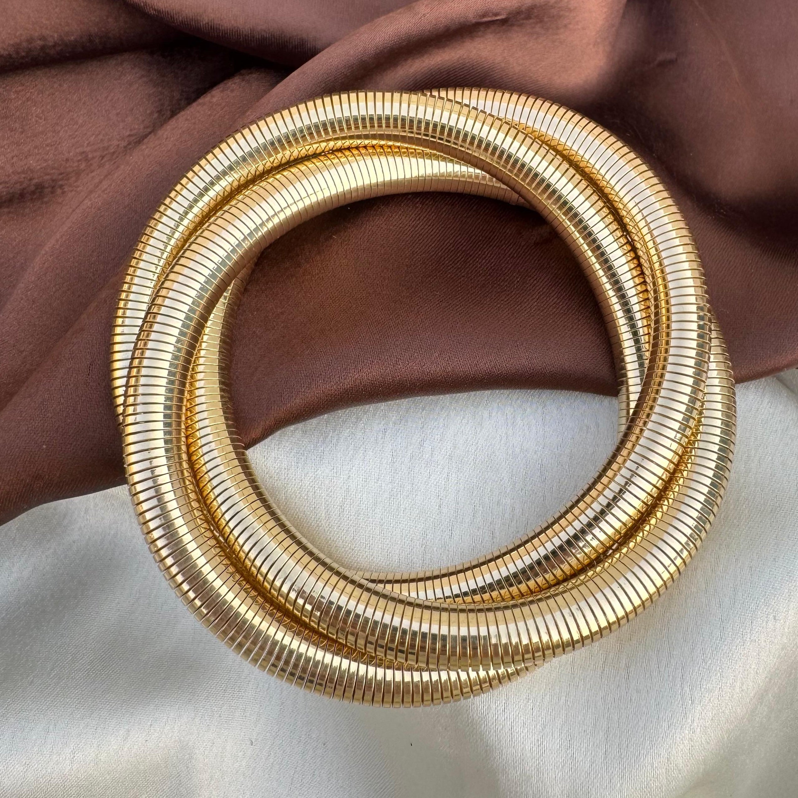 TFC  Size 2.6 Tickle Gold Plated Bracelet Bangle