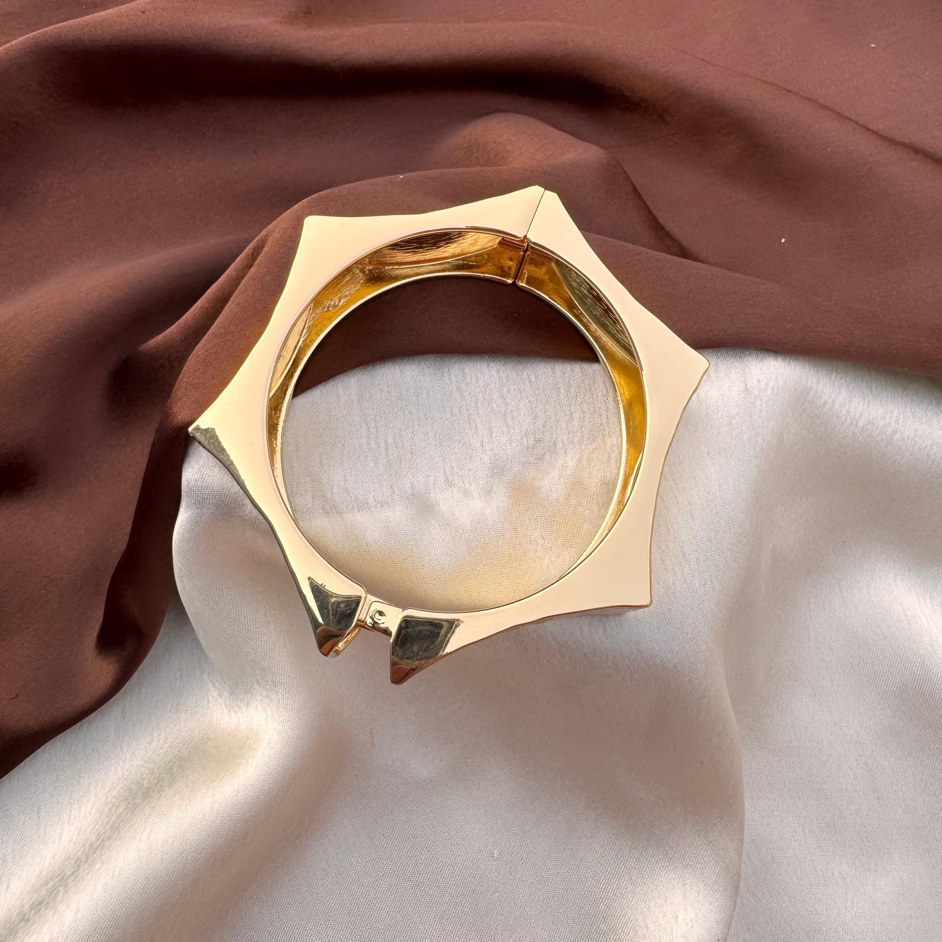 TFC  Size 2.6 Celeste Gold Plated Bracelet Bangle