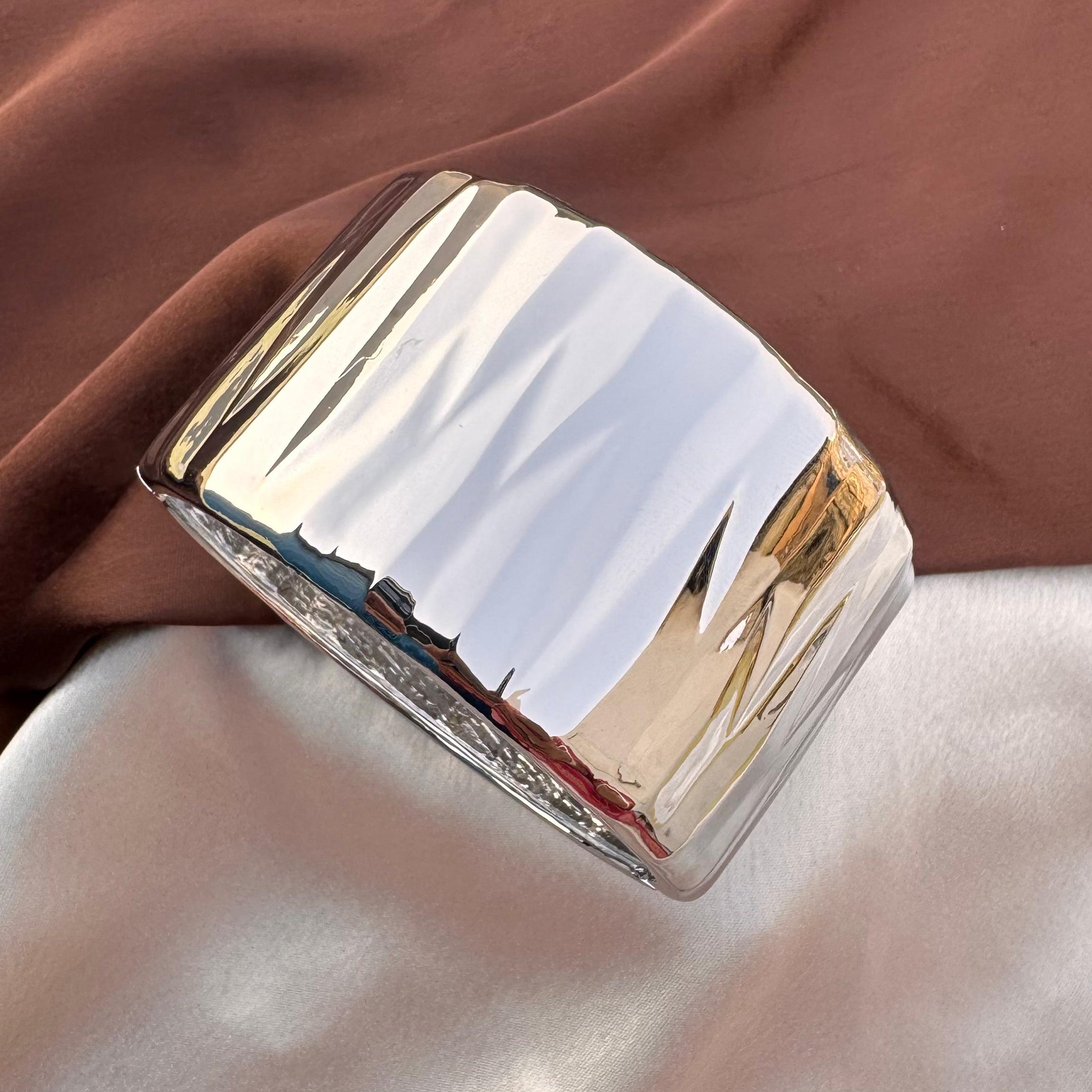 TFC  Size 2.8 Skyline Gleam Silver Plated Bracelet Bangle