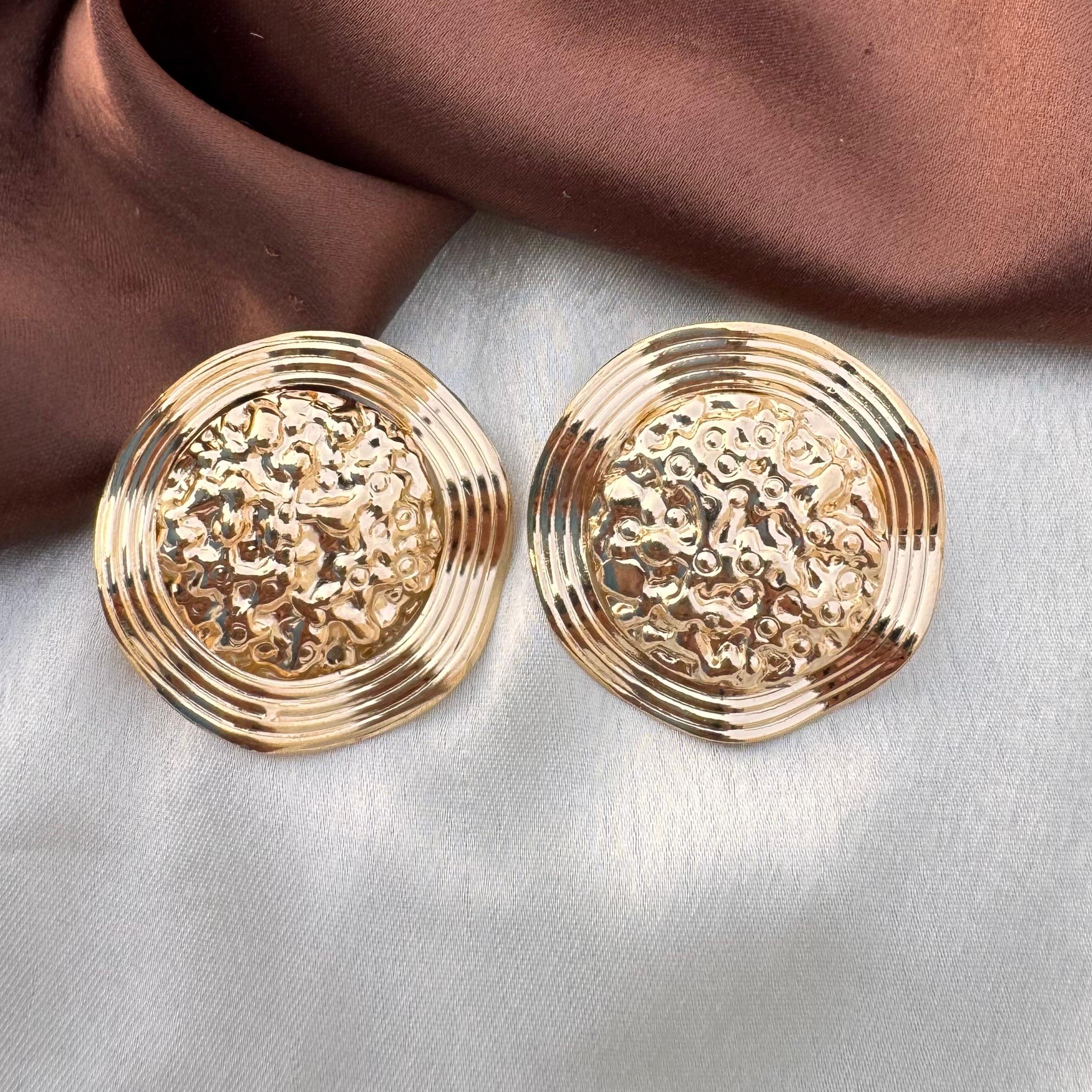 TFC Balleza Gold Plated Stud Earrings
