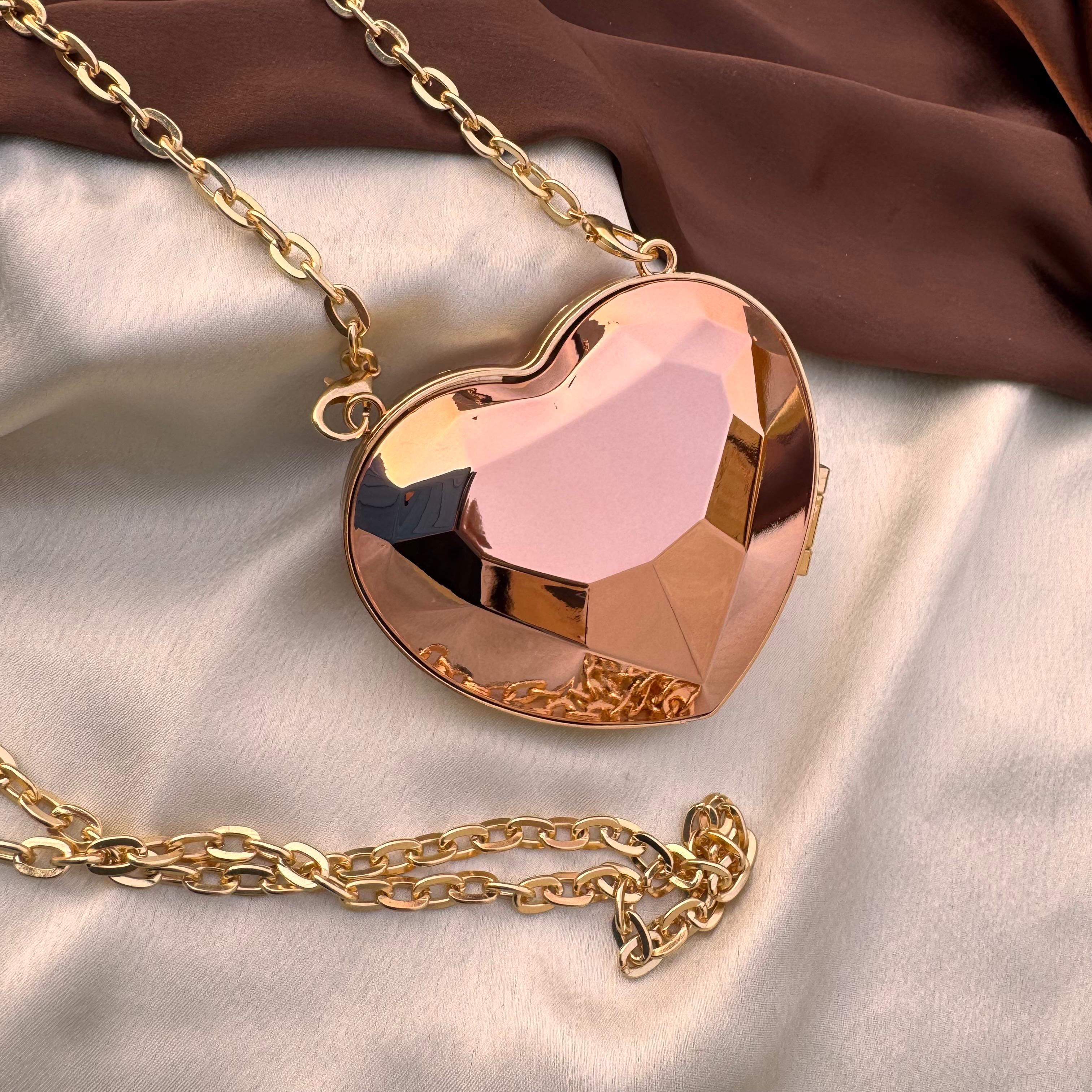 TFC Origami Heart Rose Gold Plated Sling Bag