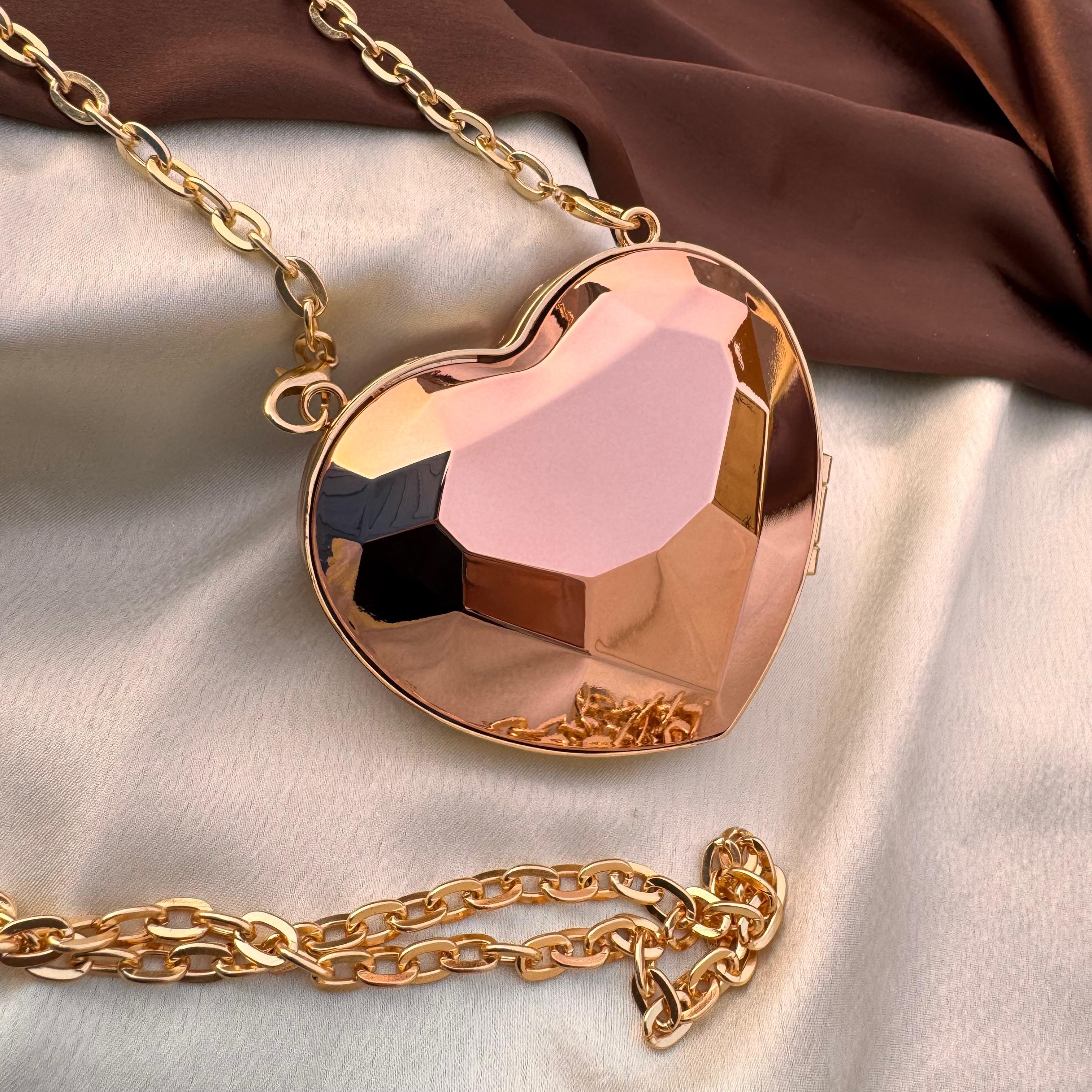TFC Origami Heart Rose Gold Plated Sling Bag