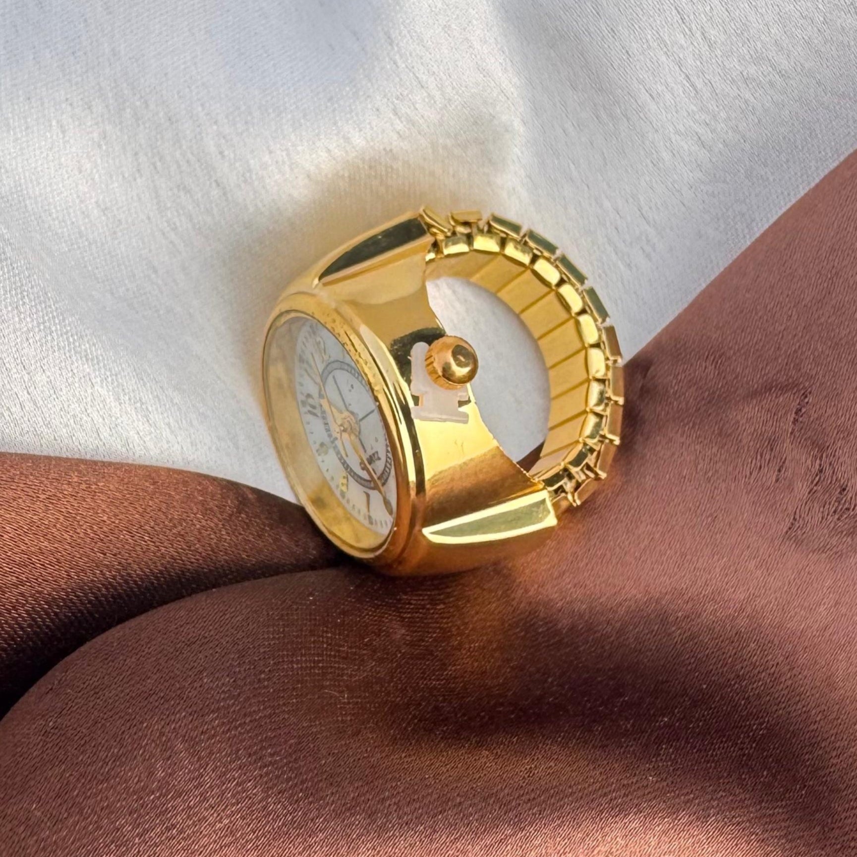 TFC Gold Plated Adjustable Watch Ring