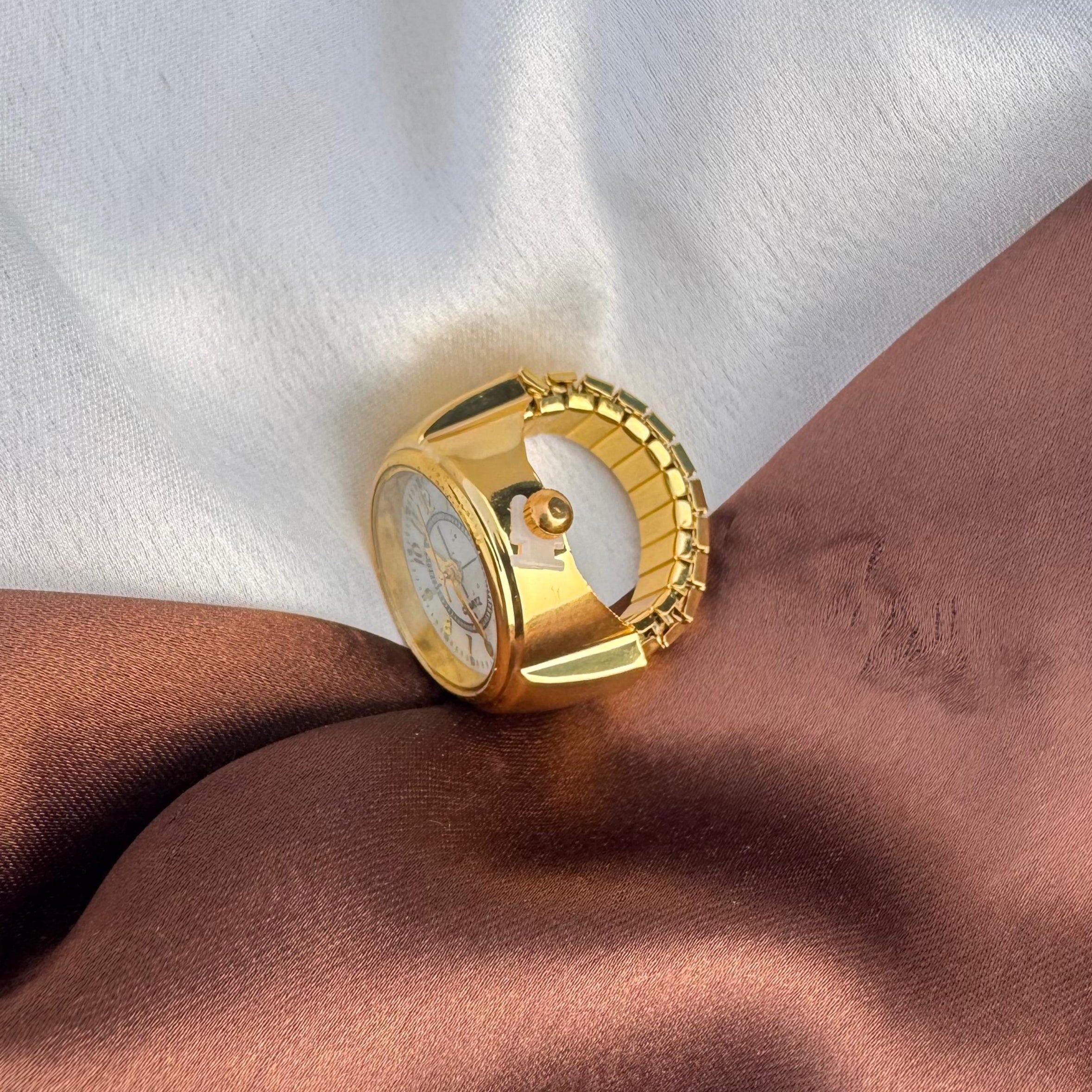 TFC Gold Plated Adjustable Watch Ring