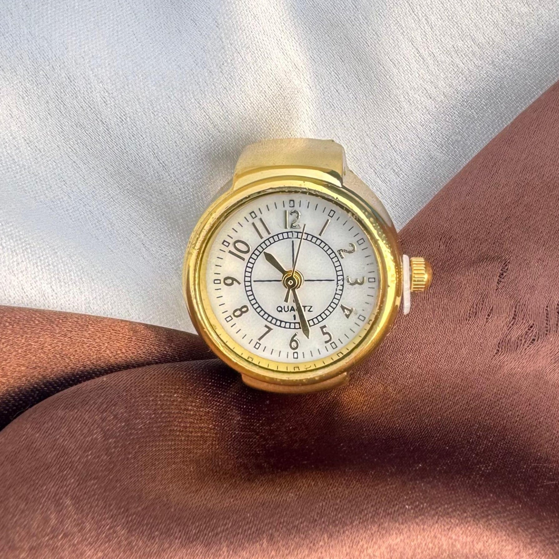TFC Gold Plated Adjustable Watch Ring