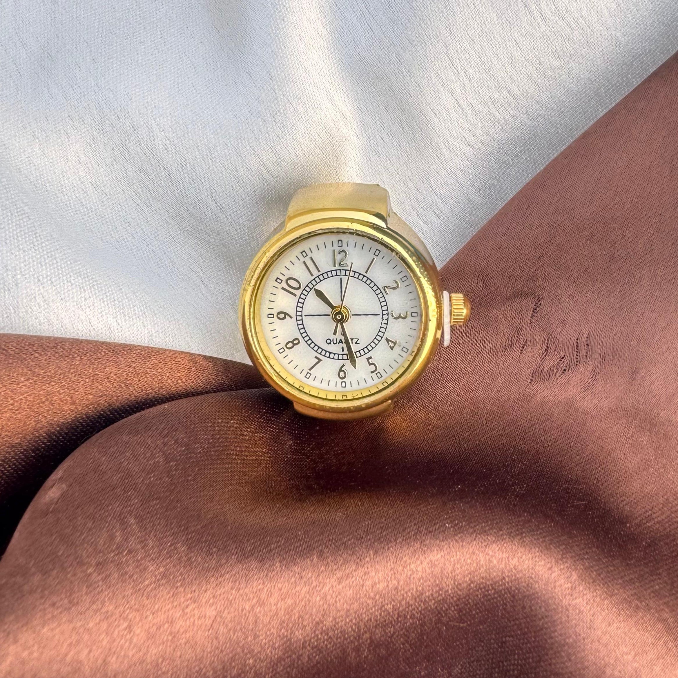 TFC Gold Plated Adjustable Watch Ring