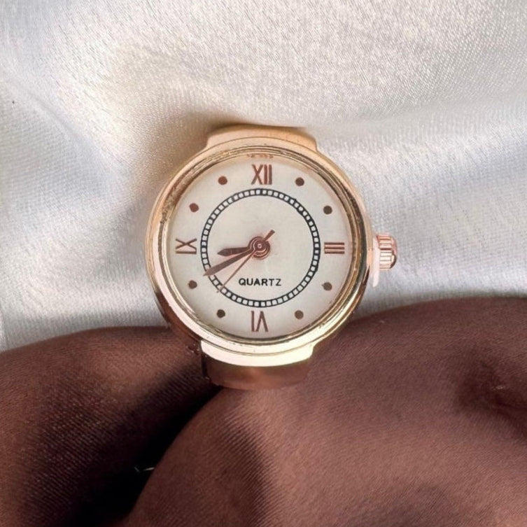 TFC White Base Rose Gold Plated Watch Ring