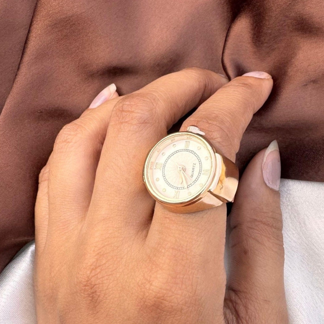 TFC White Base Rose Gold Plated Watch Ring