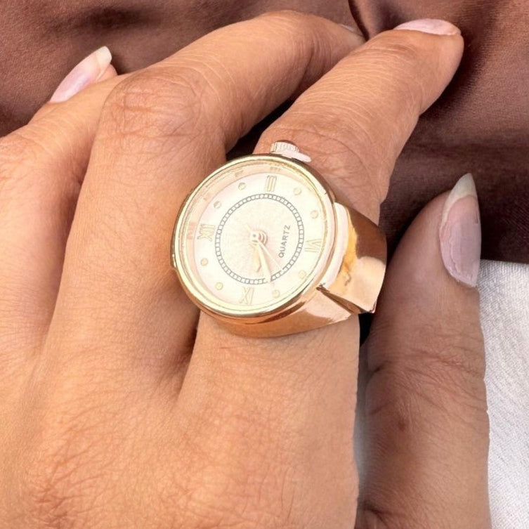 TFC White Base Rose Gold Plated Watch Ring