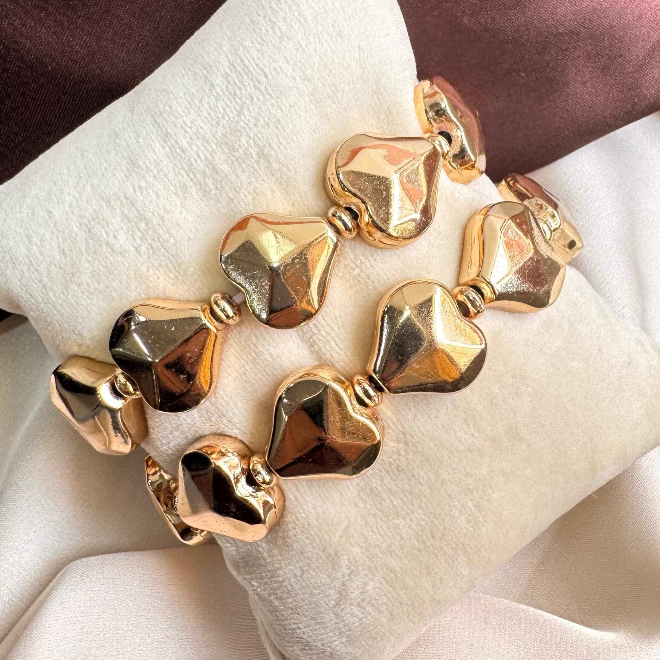 TFC Heart Shape Gold Plated Bracelet (set of 2)