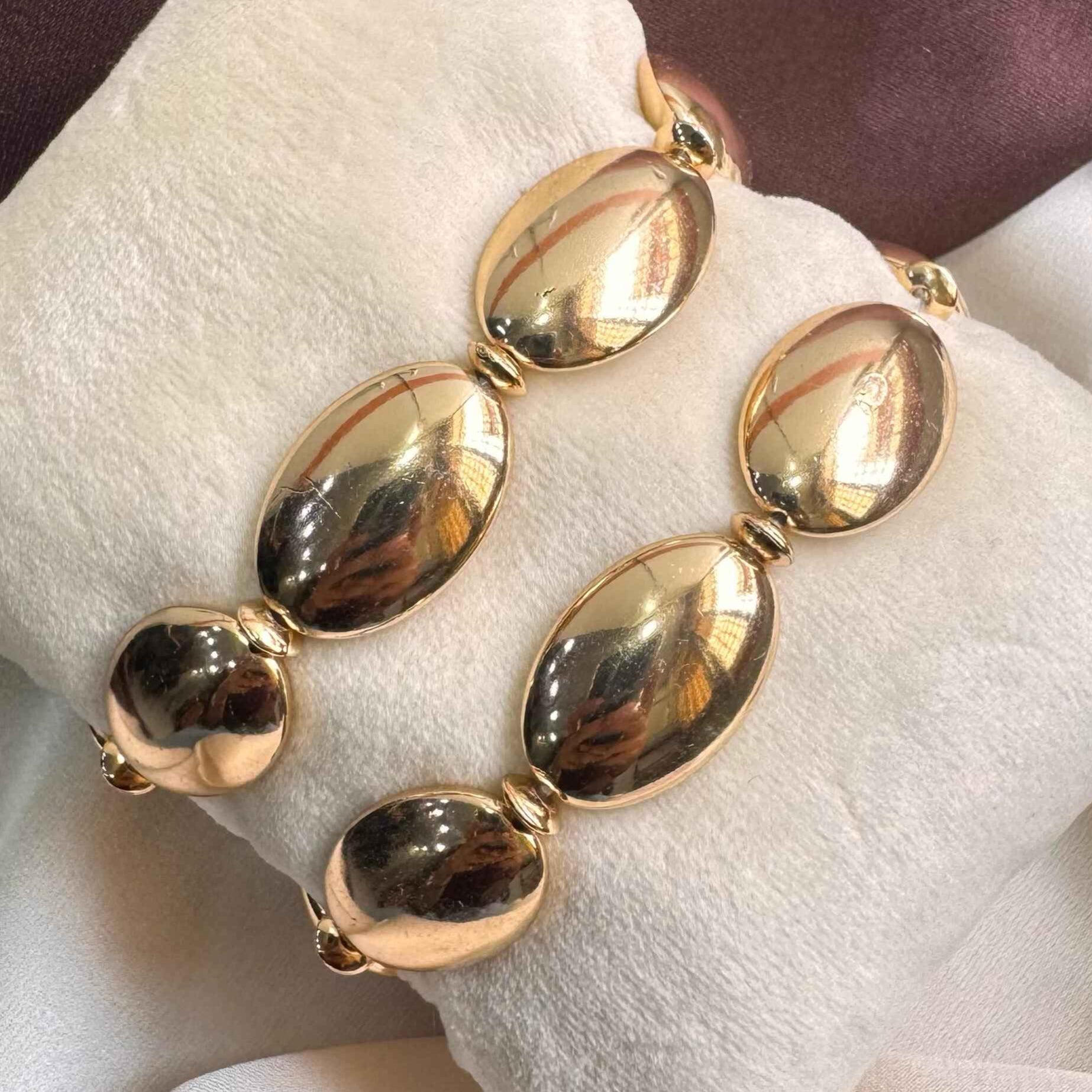 TFC Oval Bead Gold Plated Bracelet (set of 2)