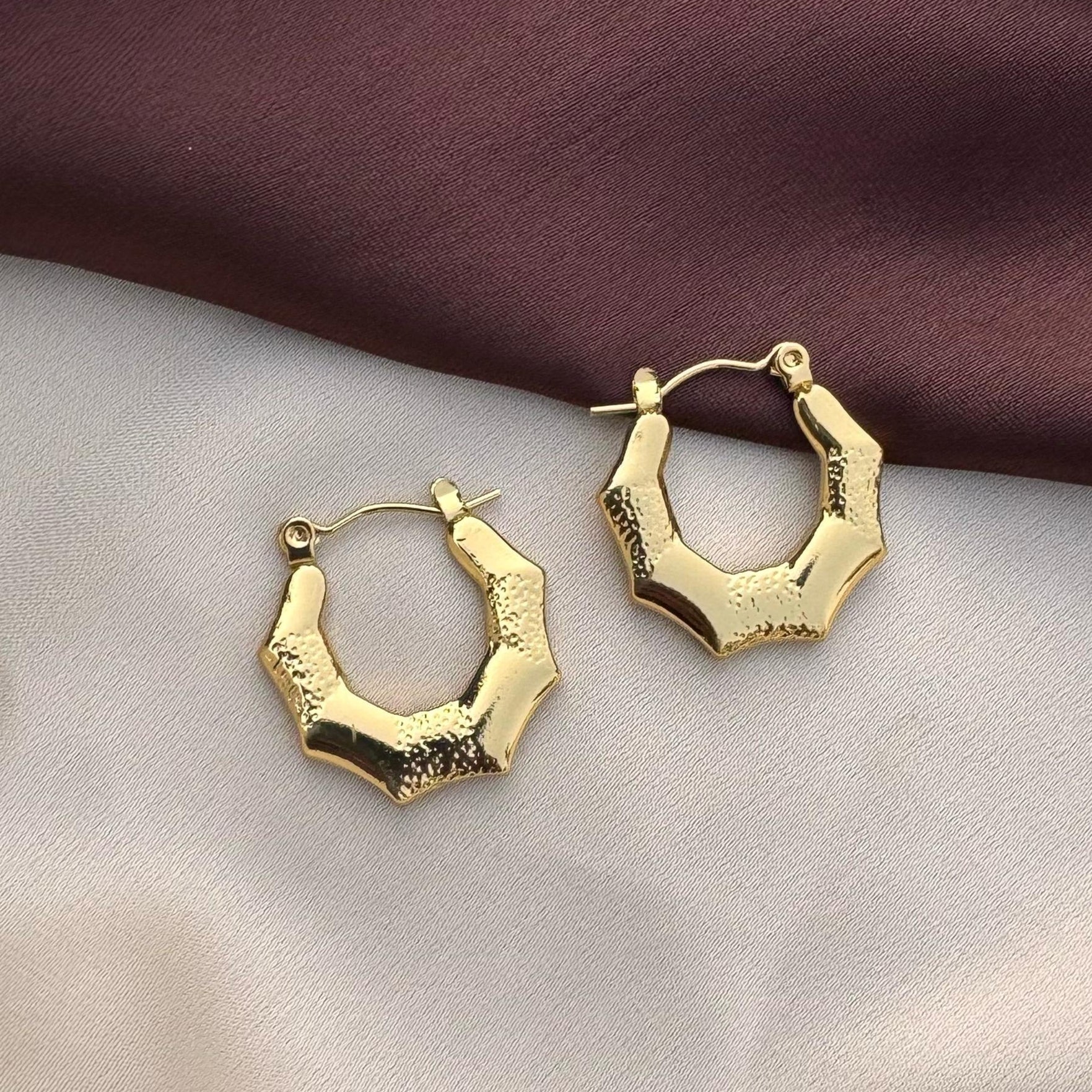TFC Viva Loop Gold Plated Hoop Earrings