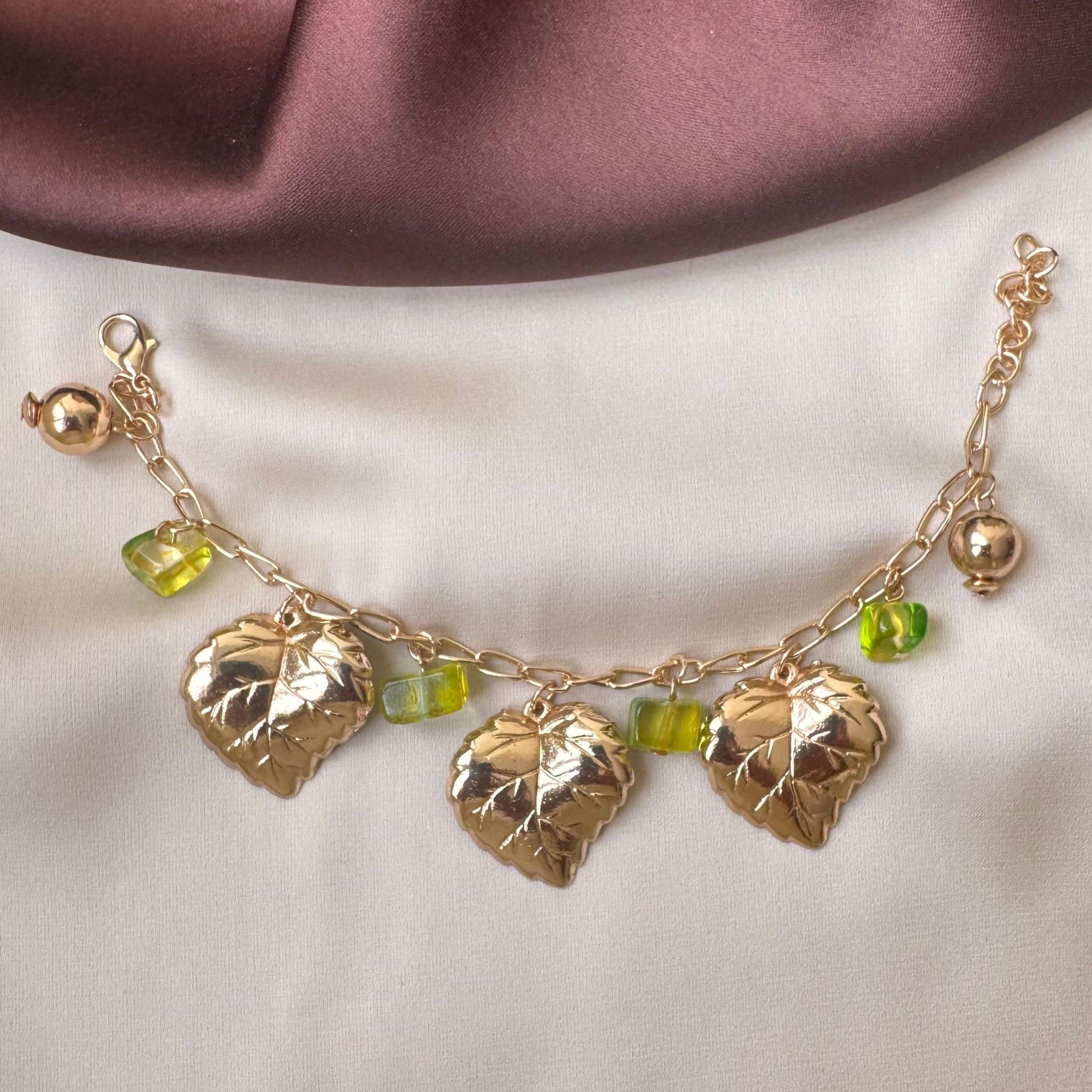TFC Leaf Affair Charm Gold Plated Bracelet